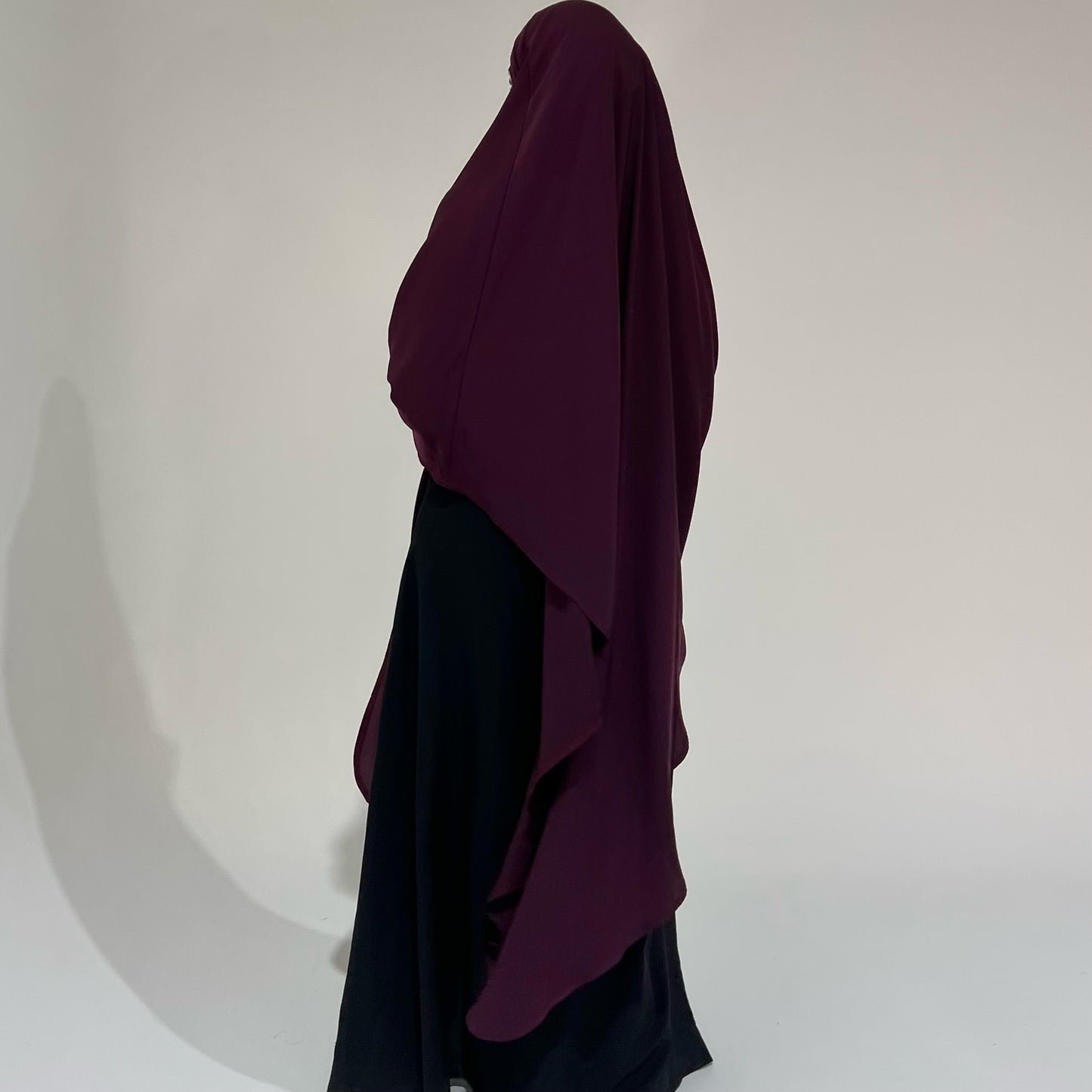 Extra Long Burgundy Khimar