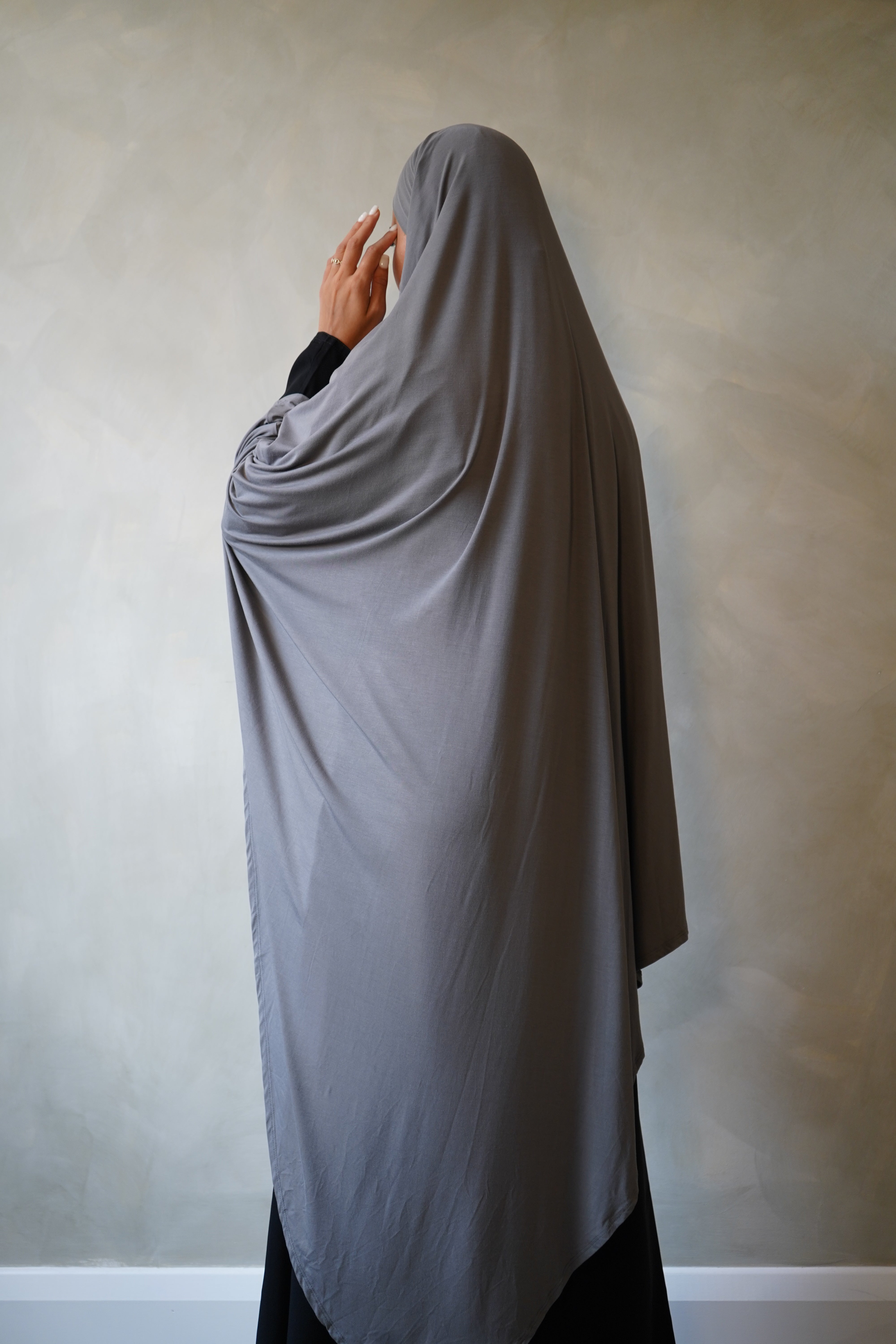 Small Grey Jersey Khimar