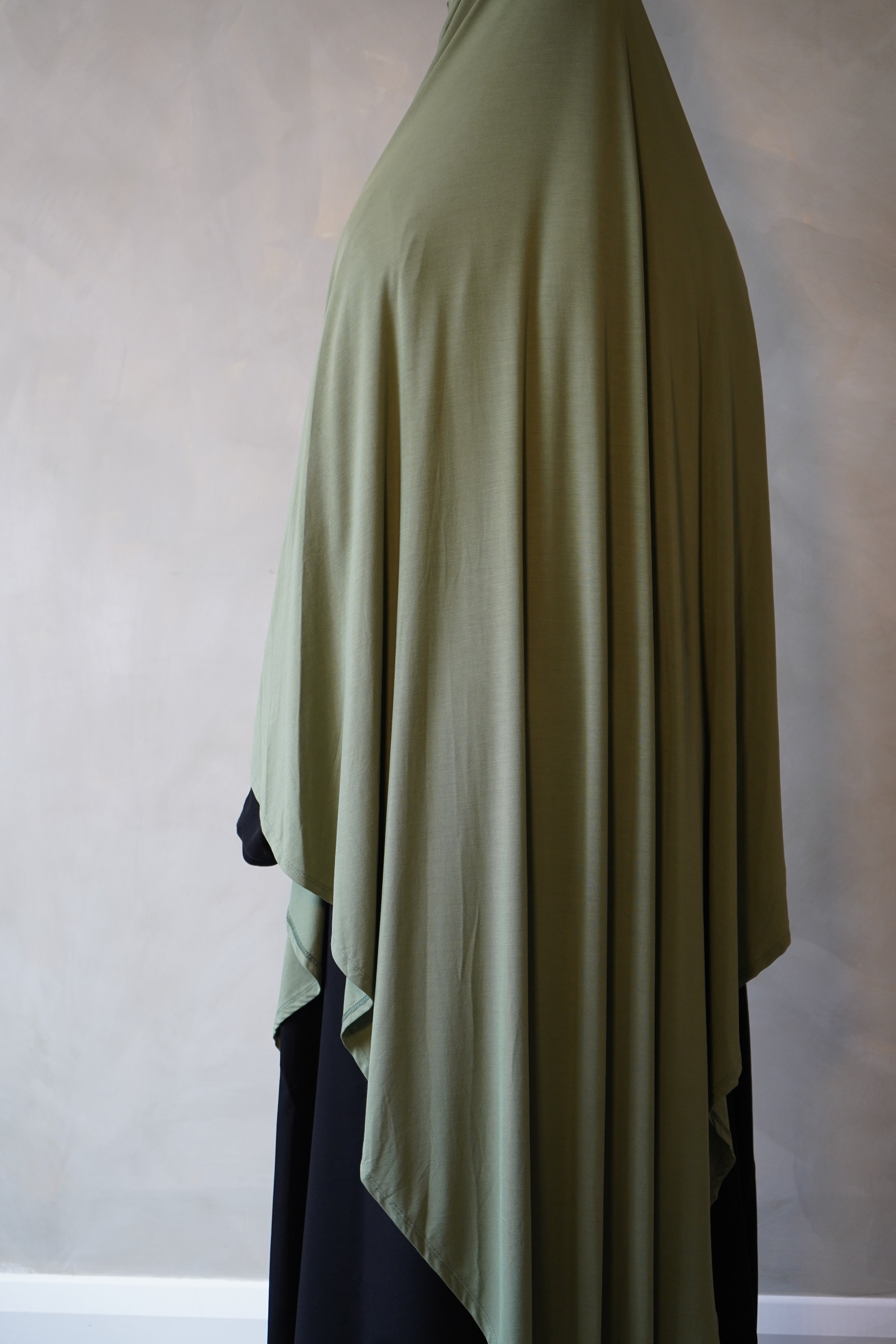 Large Olive Green Jersey Khimar