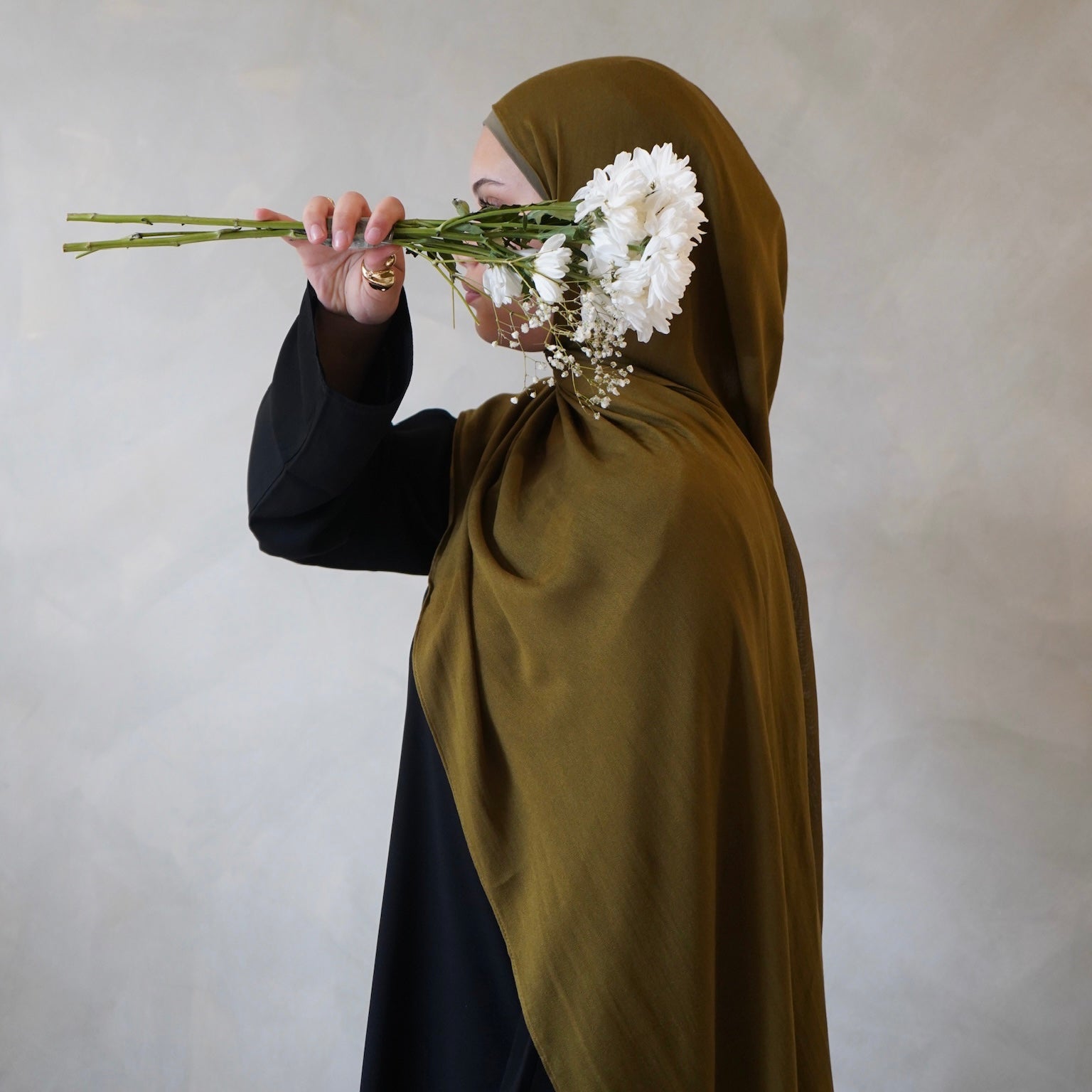 Modal Hijab - Olive Green