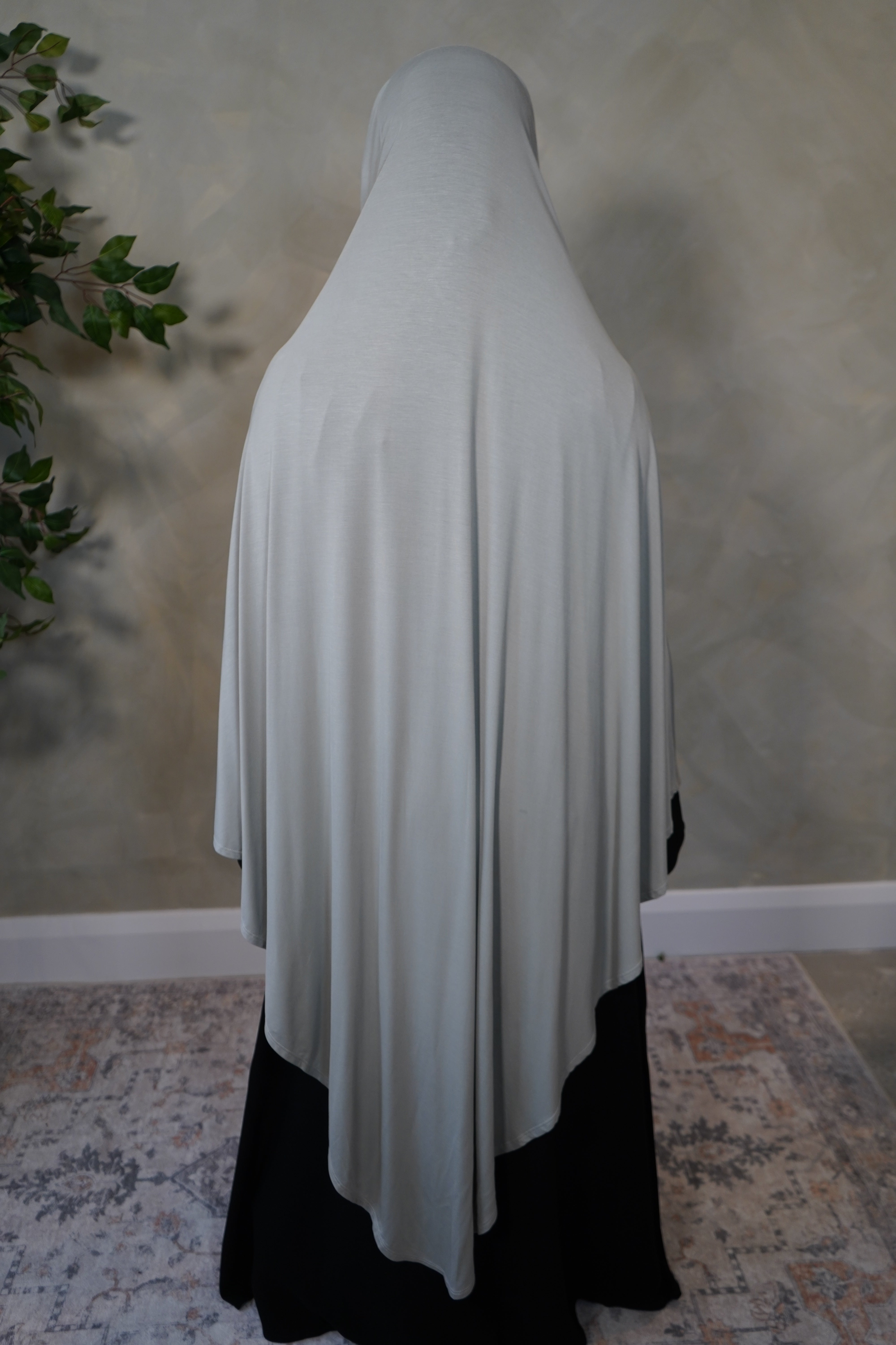 Small Stone Grey Jersey Khimar