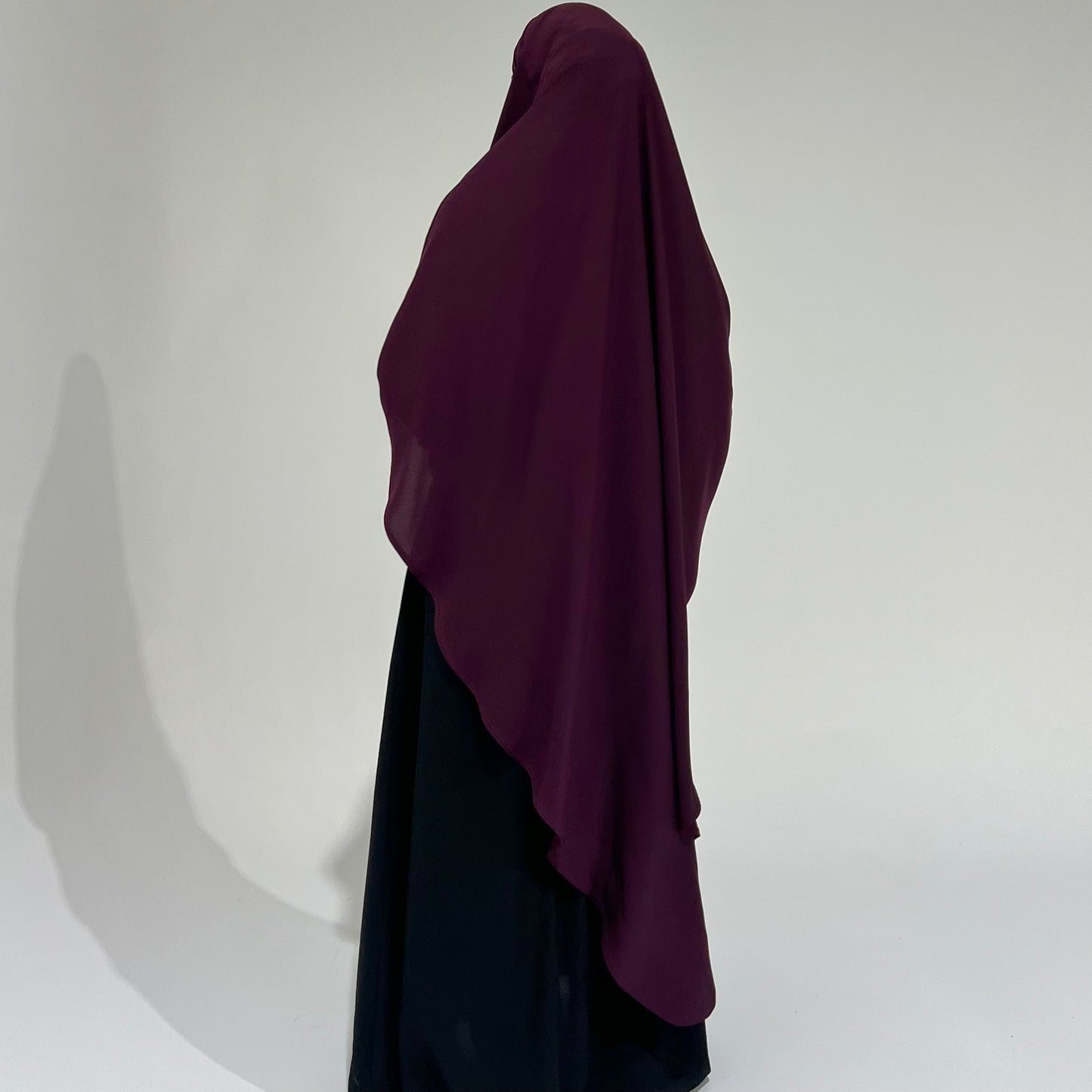 Extra Long Burgundy Khimar