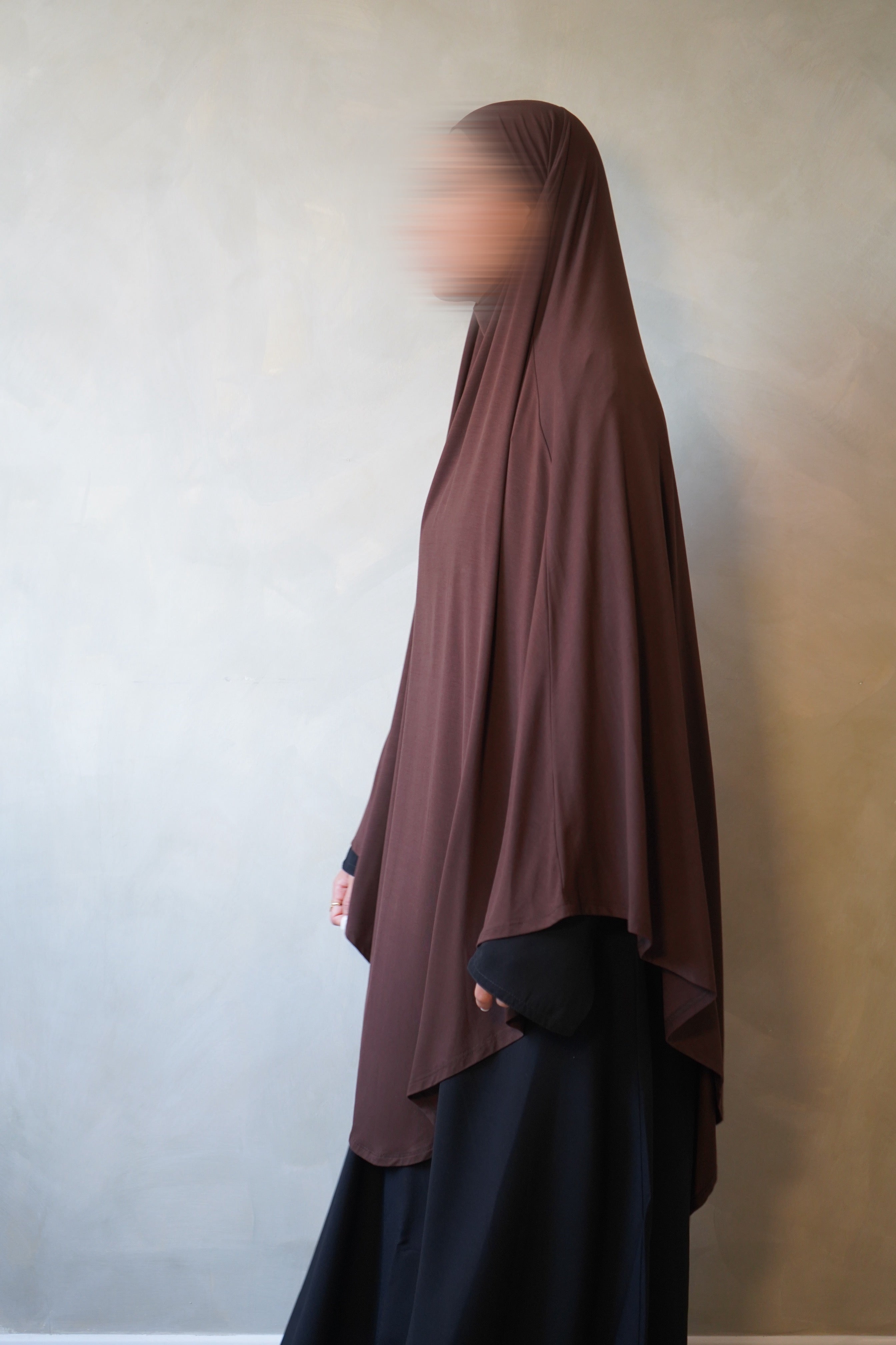 Large Choc Brown Jersey Khimar
