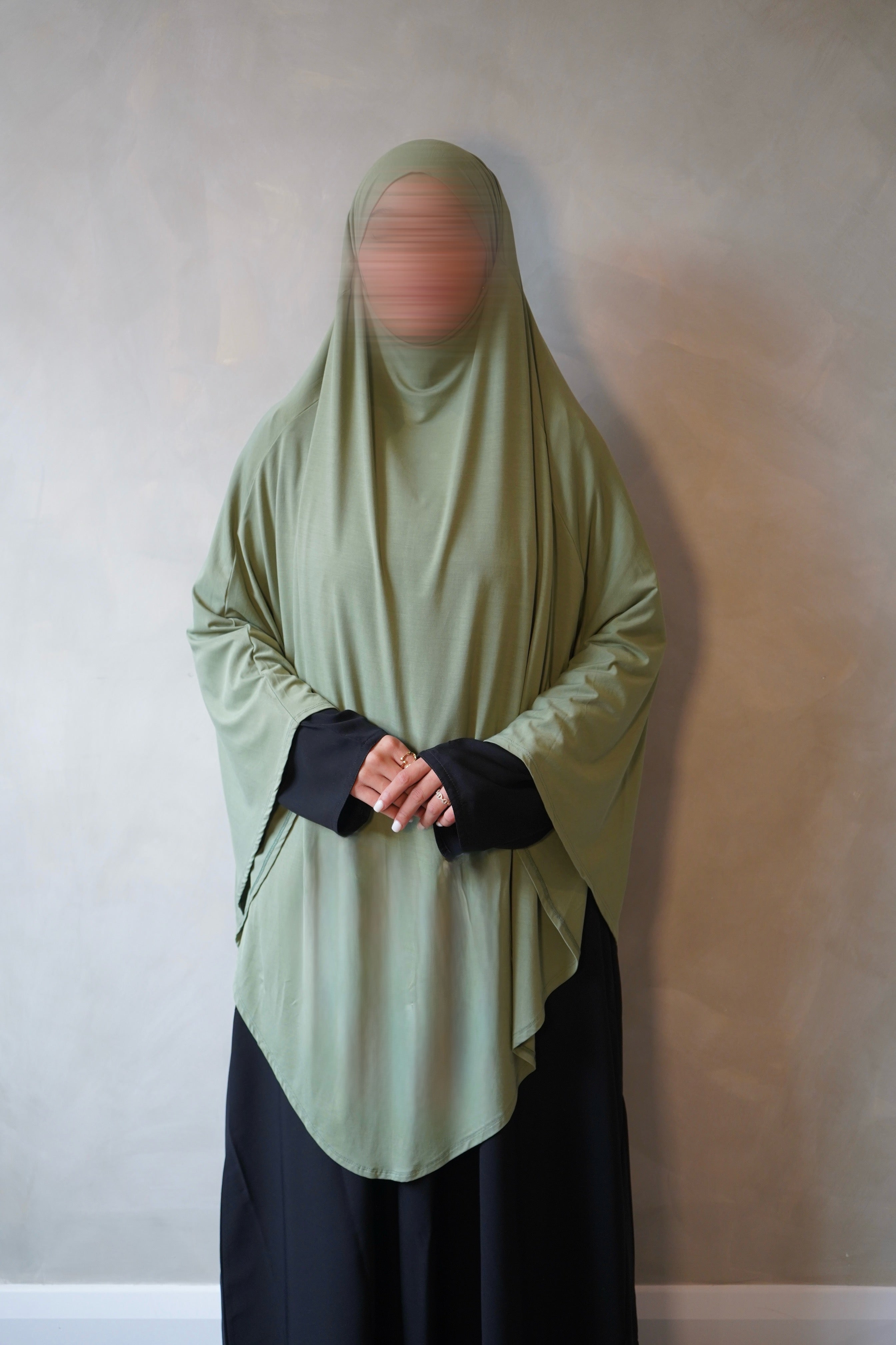 Small Olive Green Jersey Khimar
