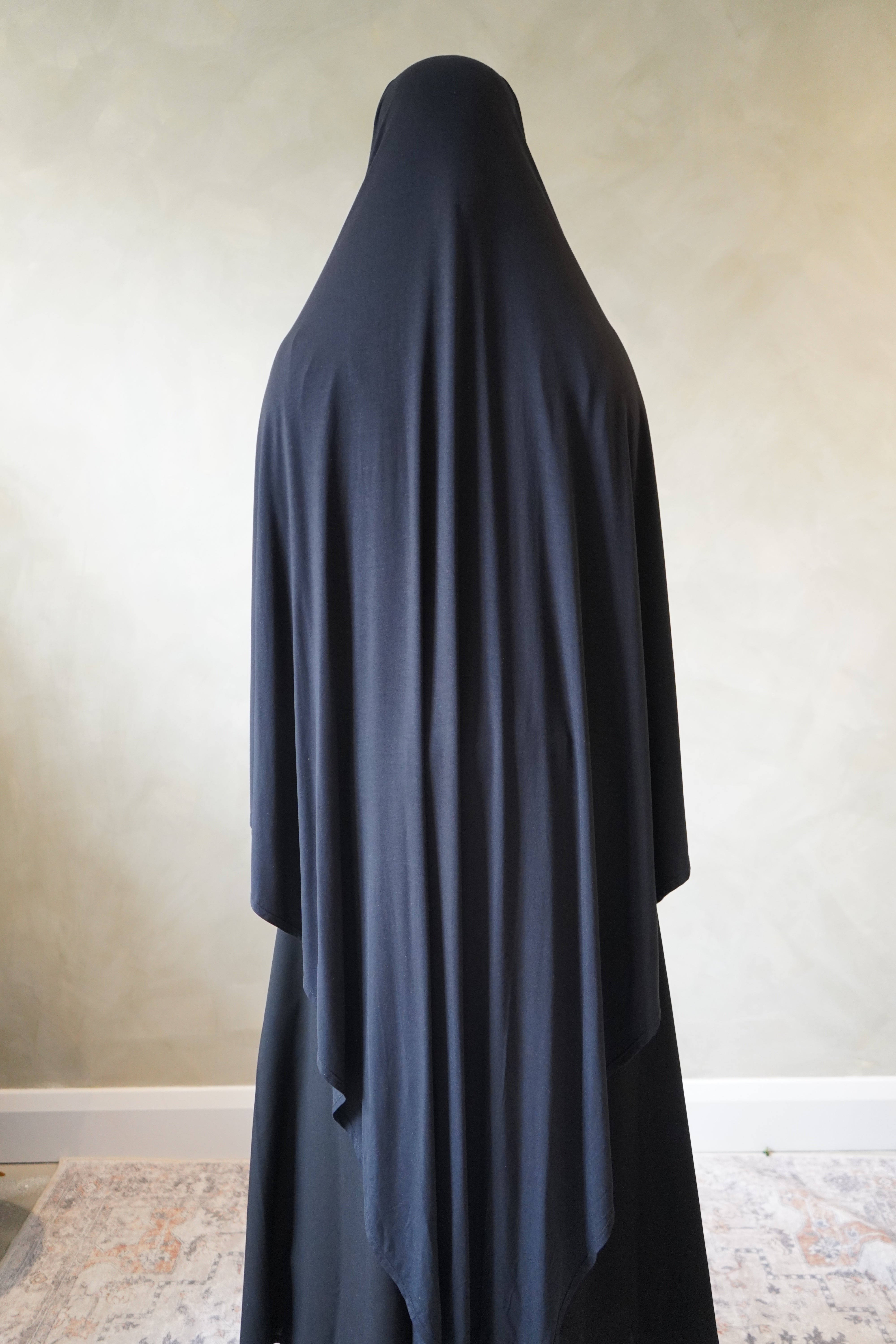 Large Black Jersey Khimar