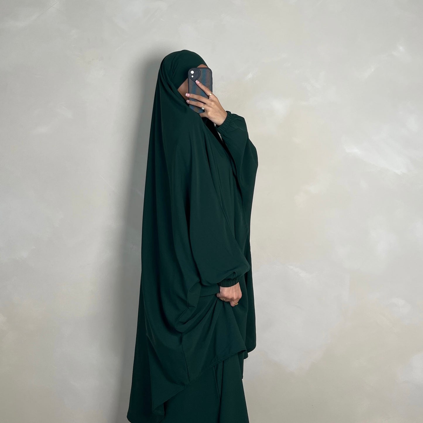 2pc Jilbab Bottle Green