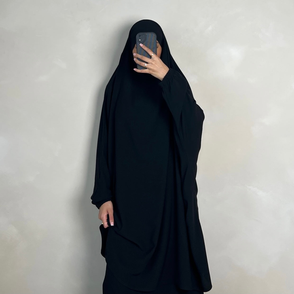 2pc Jilbab Black