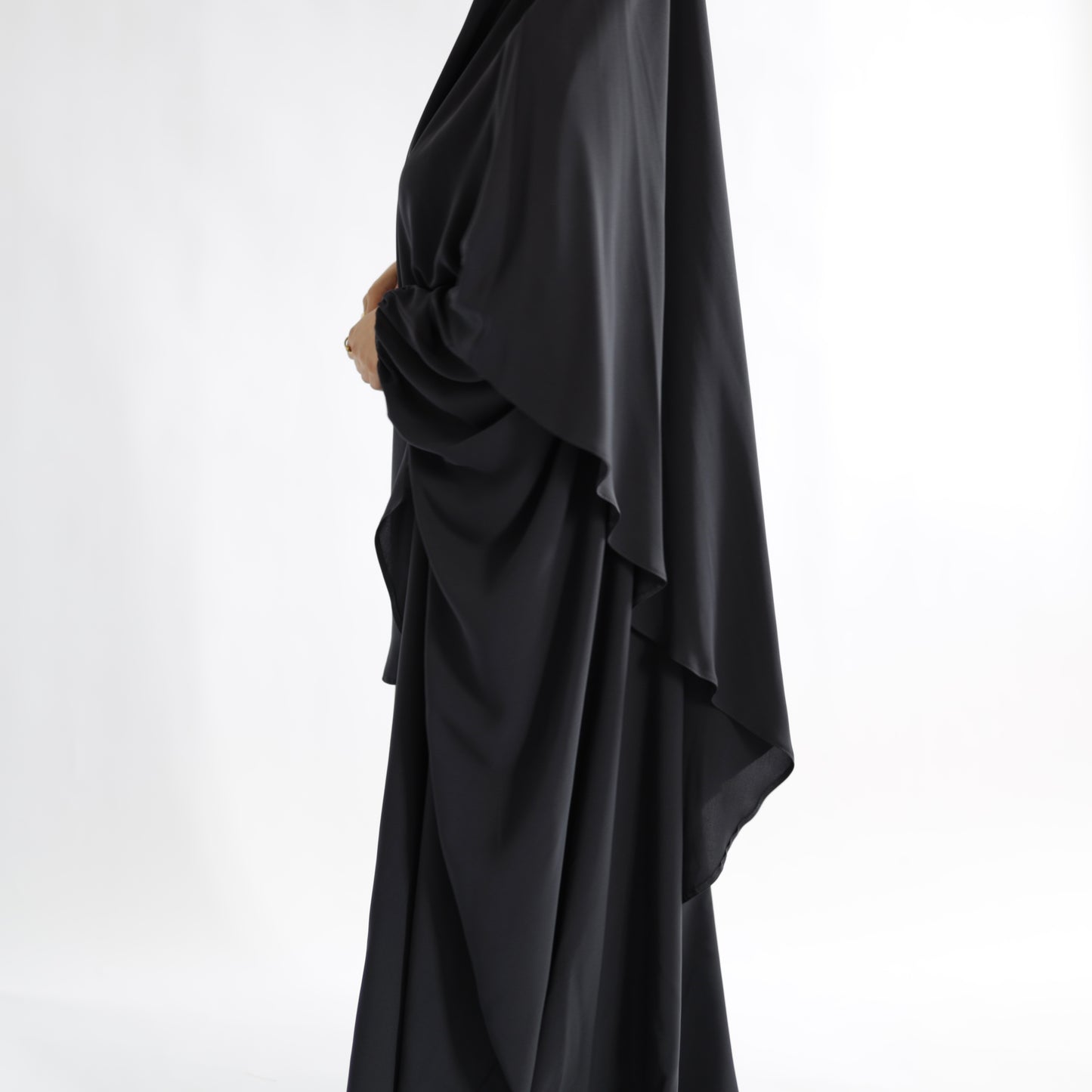 Navy Grey Khimar