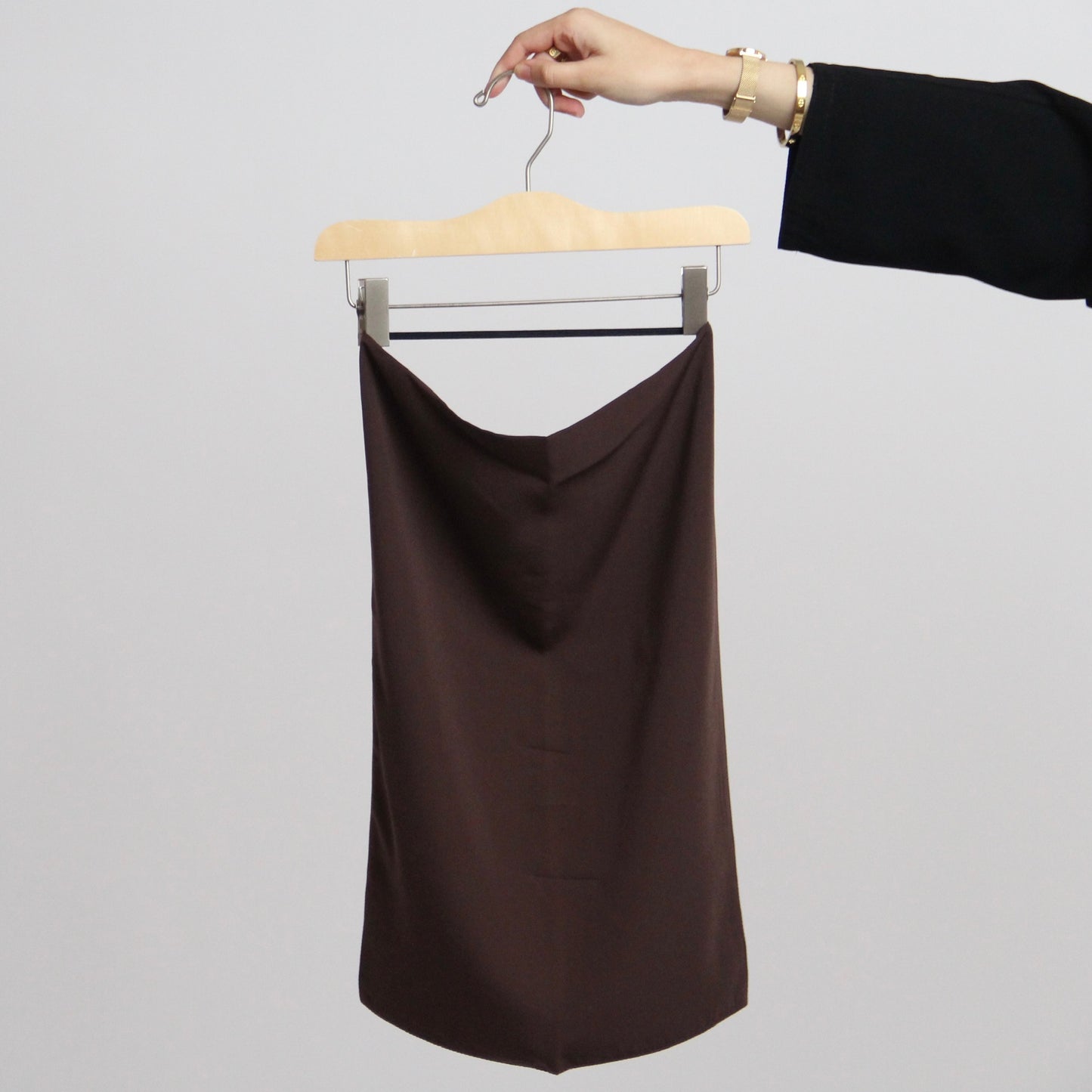 Long choc brown niqab