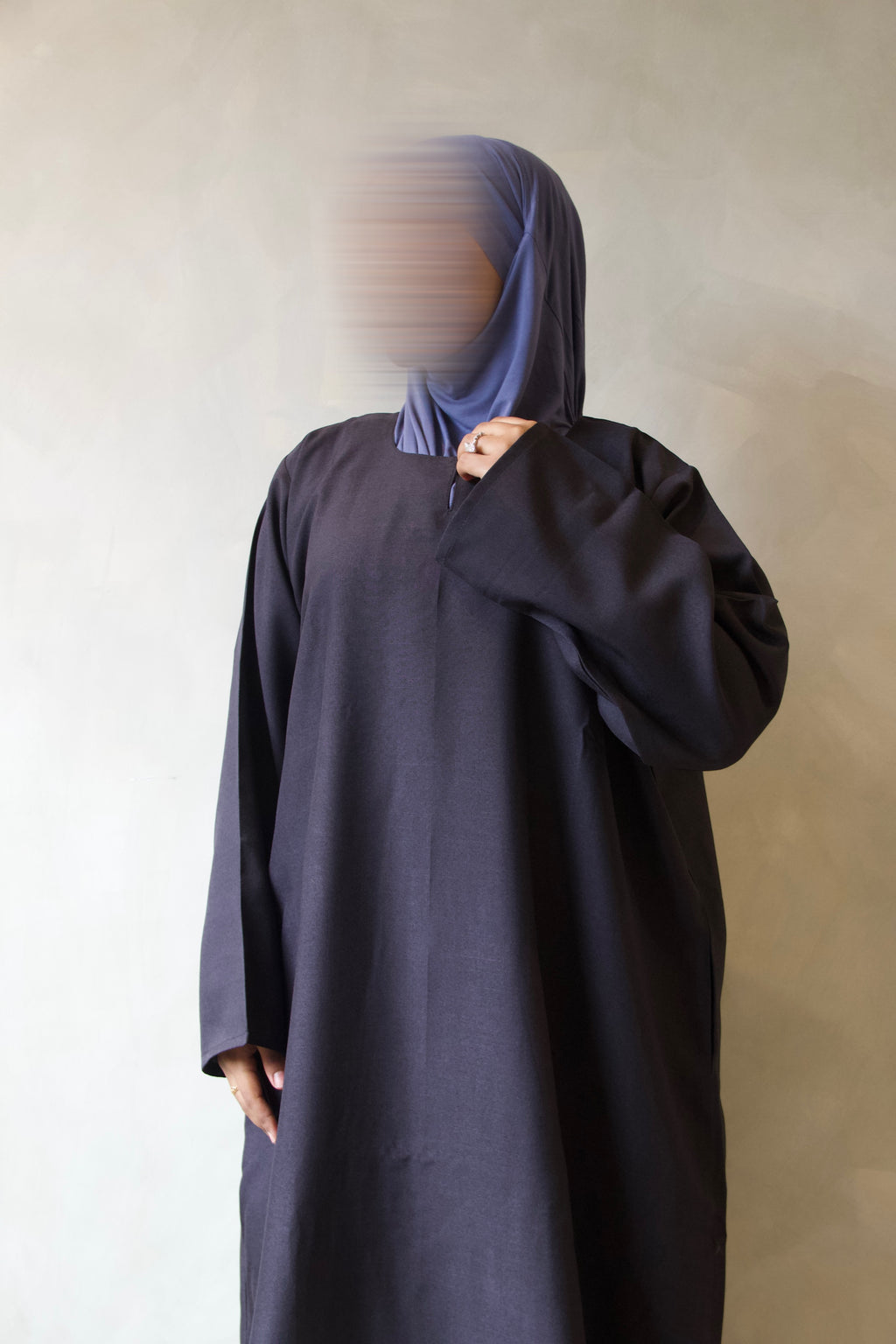Black Charcoal Abaya with Pockets