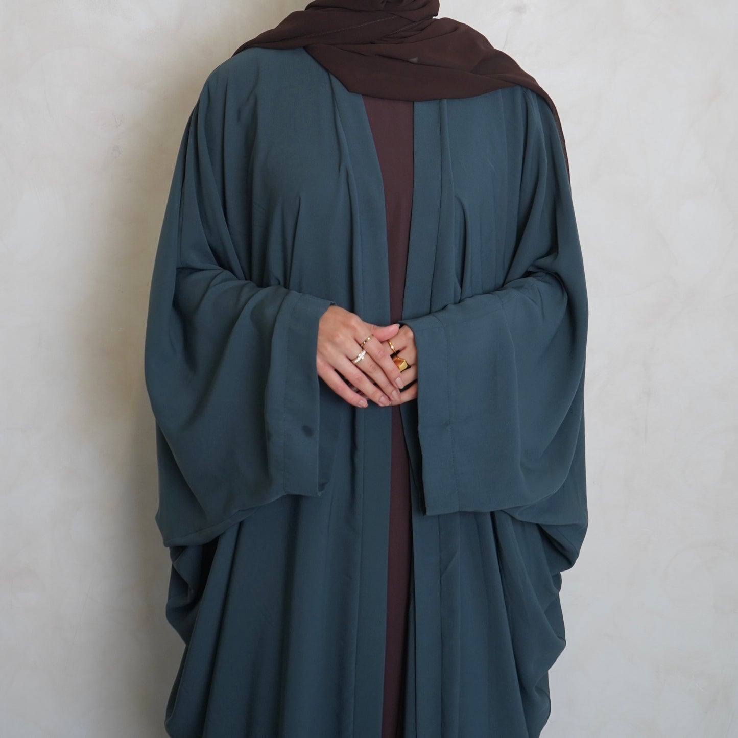 Nahla’s Open Cloak Abaya Teal