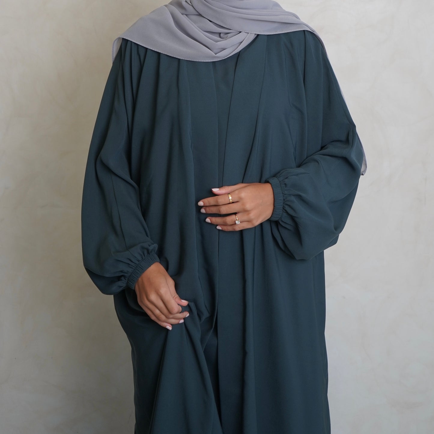 Cuffed Nubo Abaya Set Teal