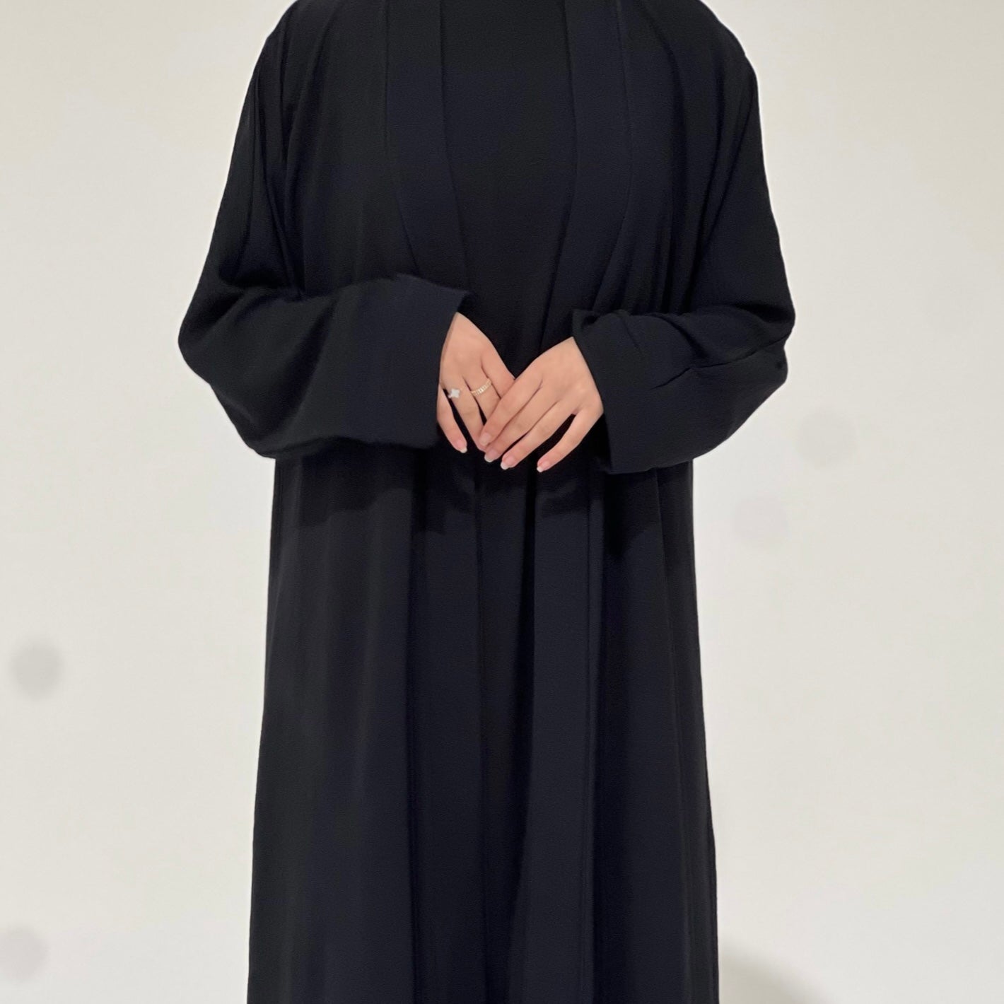 Crepe Abaya Set Black