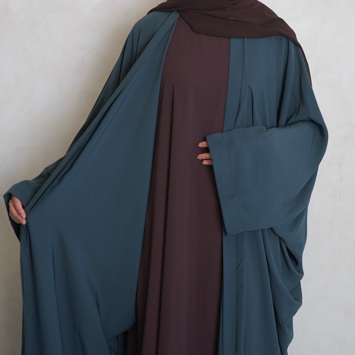 Nahla’s Open Cloak Abaya Teal