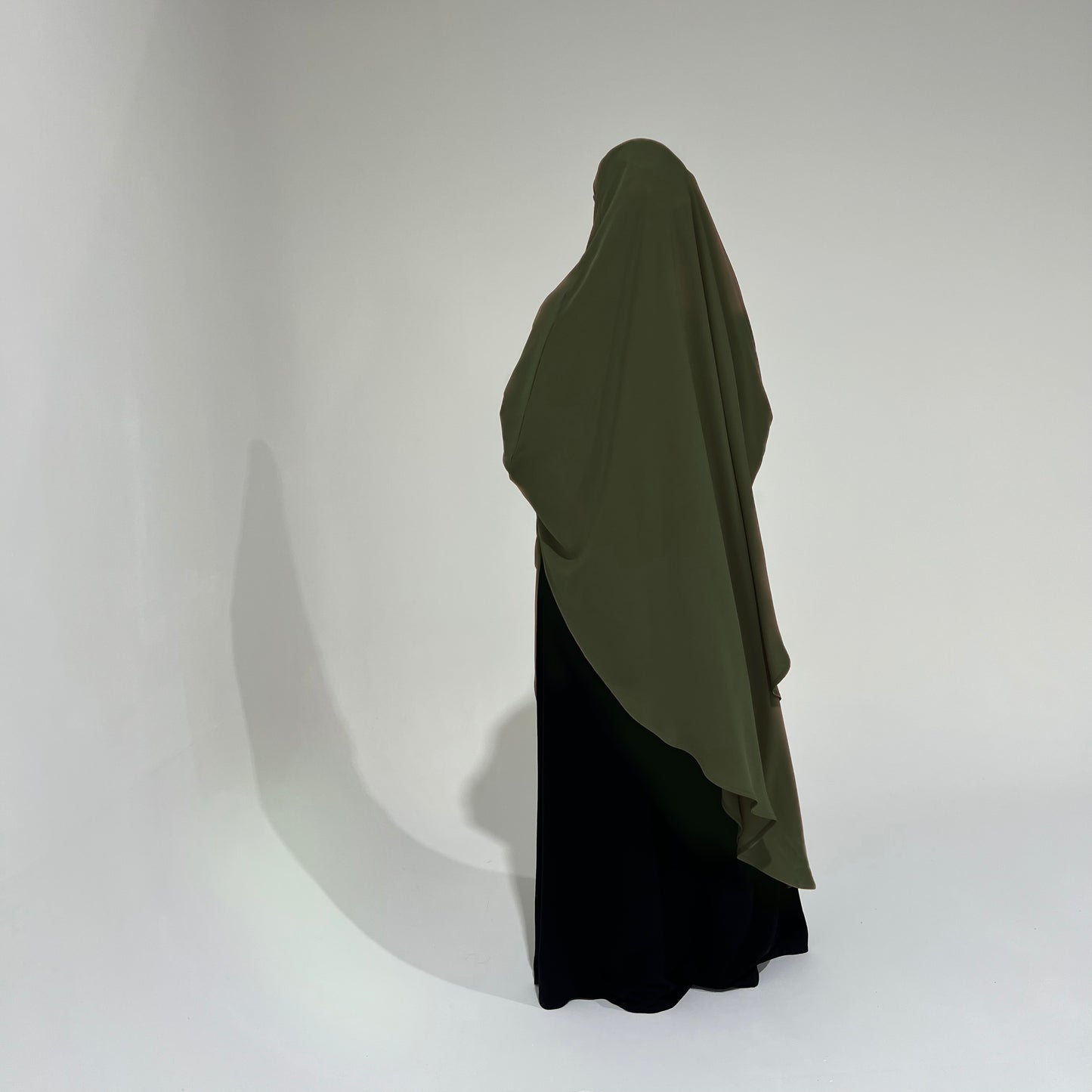 Extra Long Olive Green with Khimar Niqab Ties