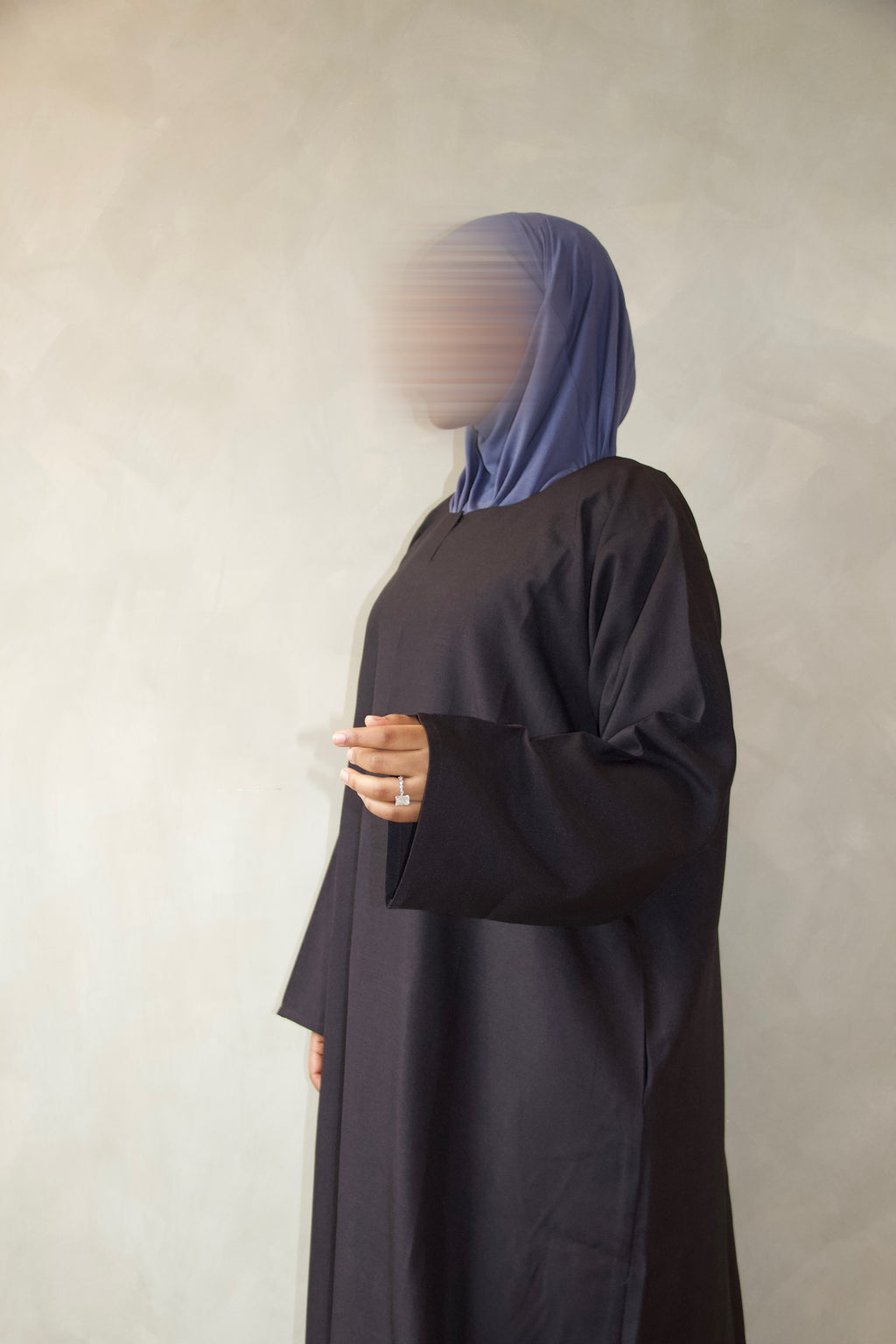 Black Charcoal Abaya with Pockets