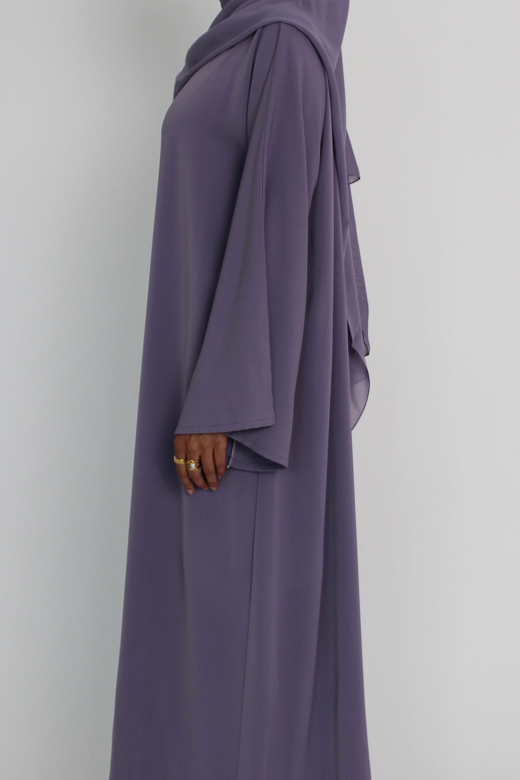 Lavender Signature Bell Sleeve Abaya with hijab