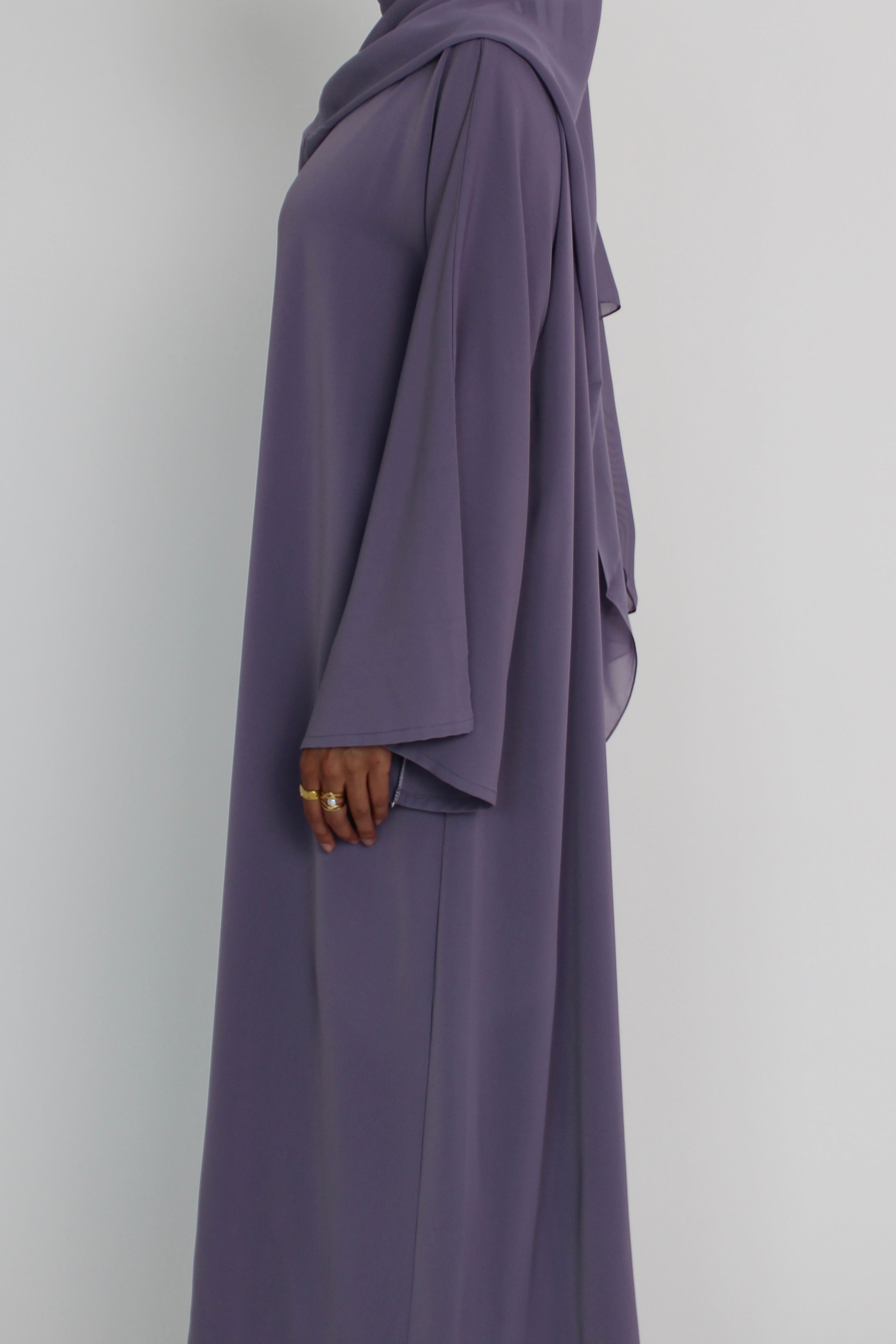 Lavender Signature Bell Sleeve Abaya with hijab