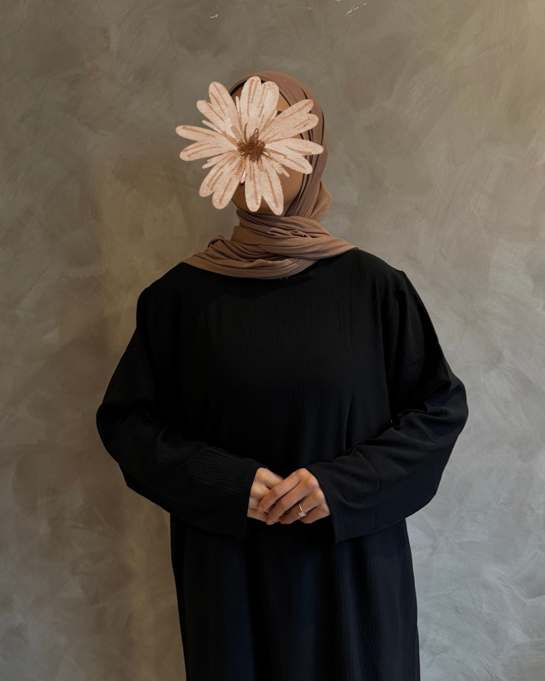 Long Sleeve Slip Dress Black