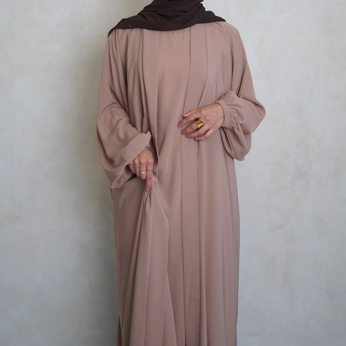 Cuffed Nubo Abaya Set Cream