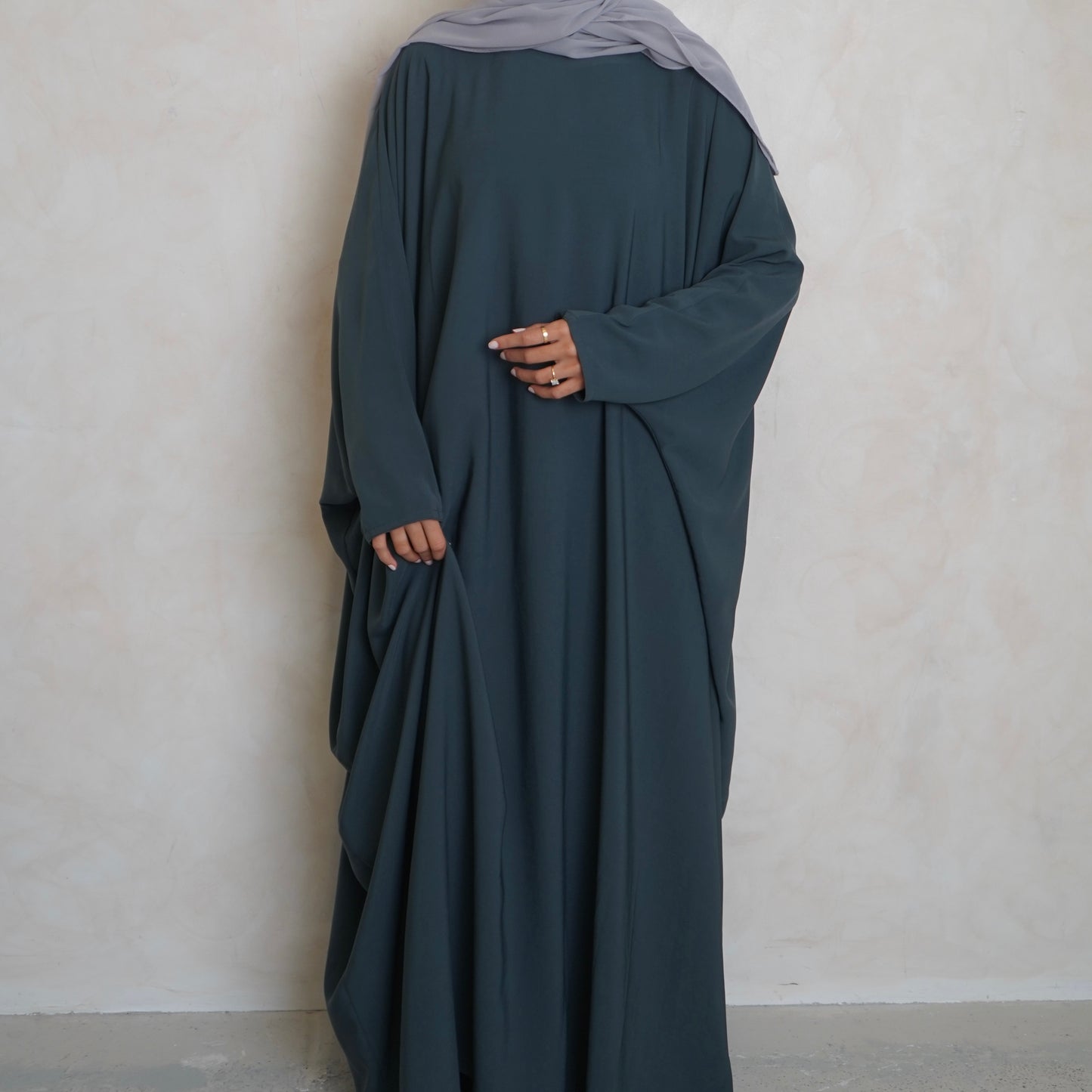 Norah Batwing Teal Grey