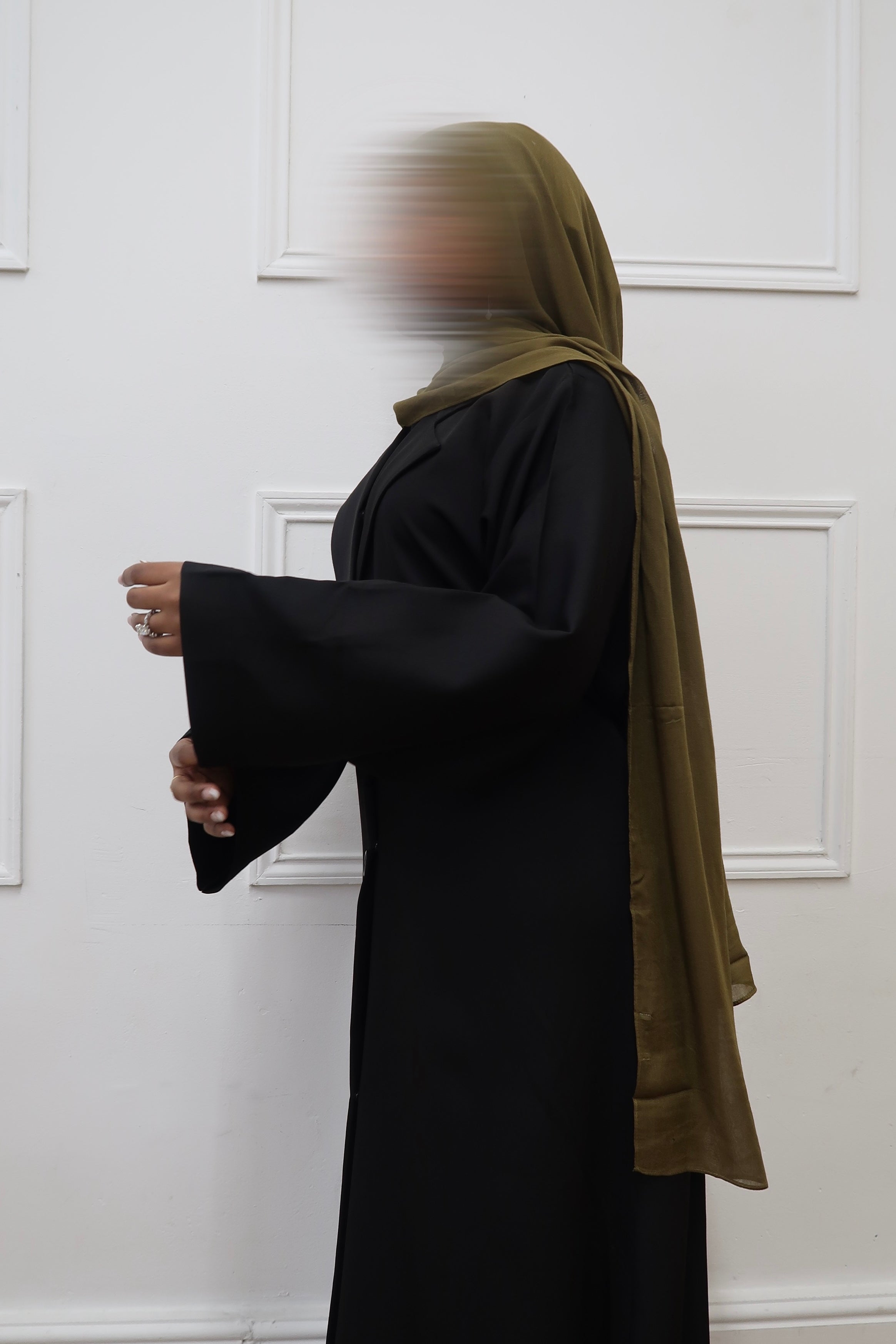 Trench Coat Abaya Black