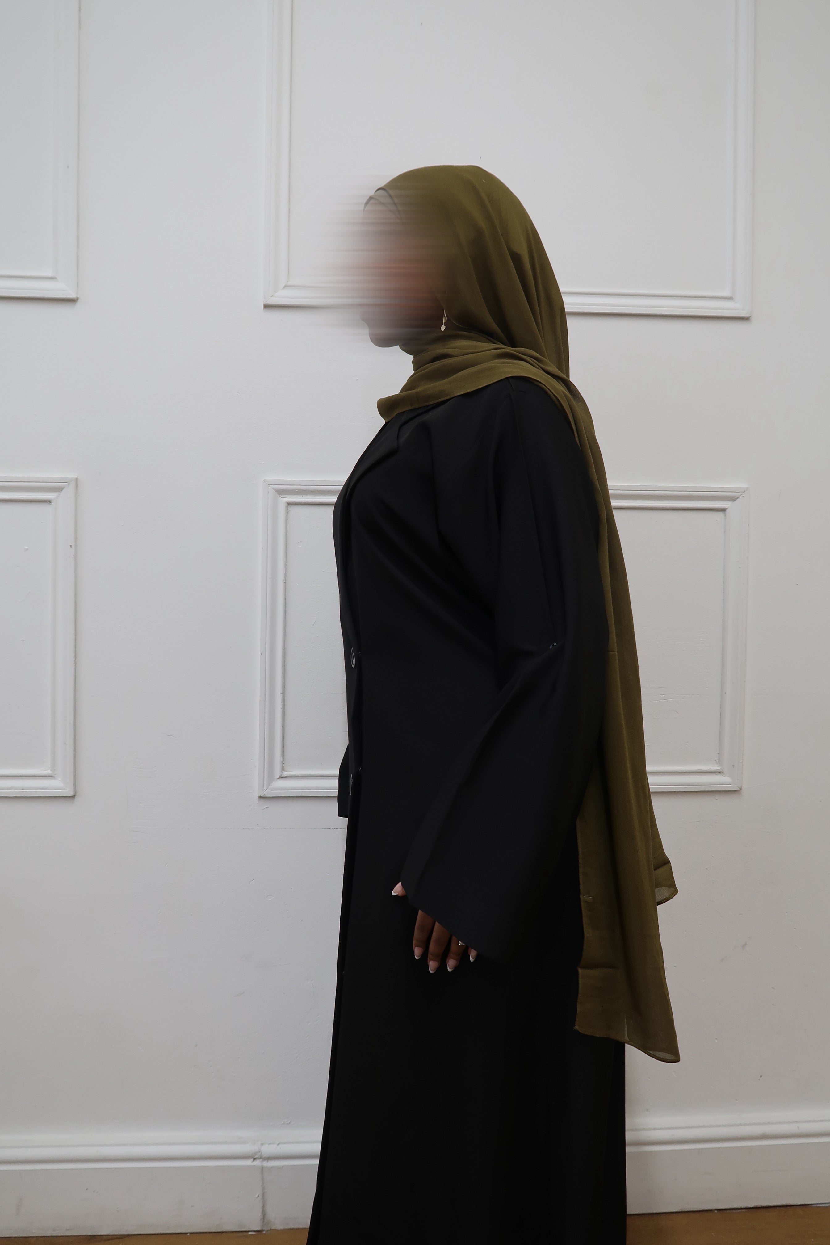 Trench Coat Abaya Black
