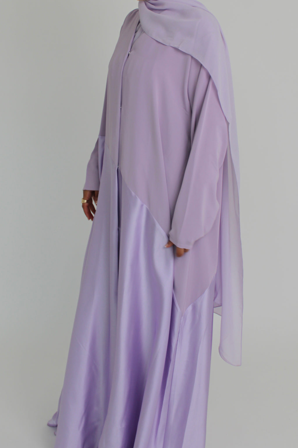Lilac Silk with Matching Sheila Hijab