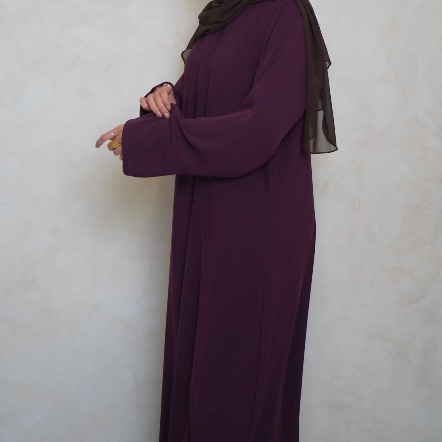 Classic A Line Abaya Burgundy