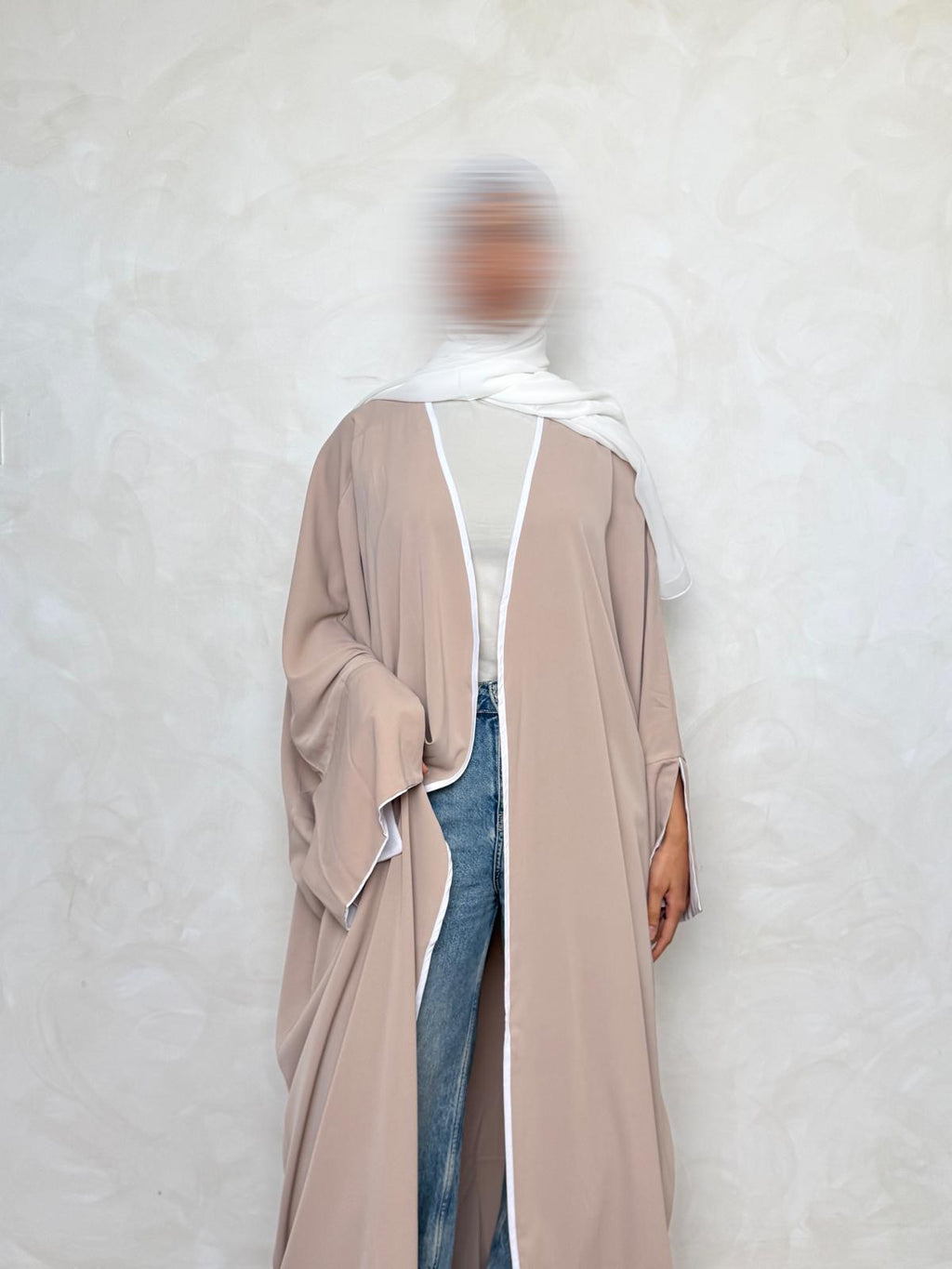 Open Abaya Apricot