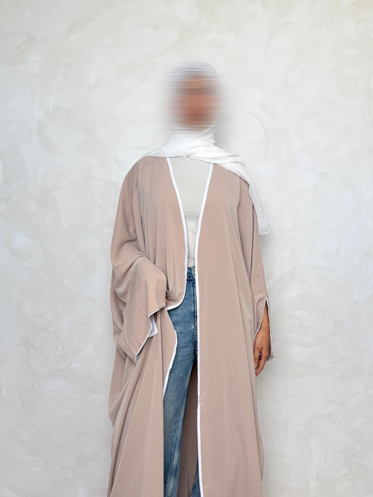 Open Abaya Apricot