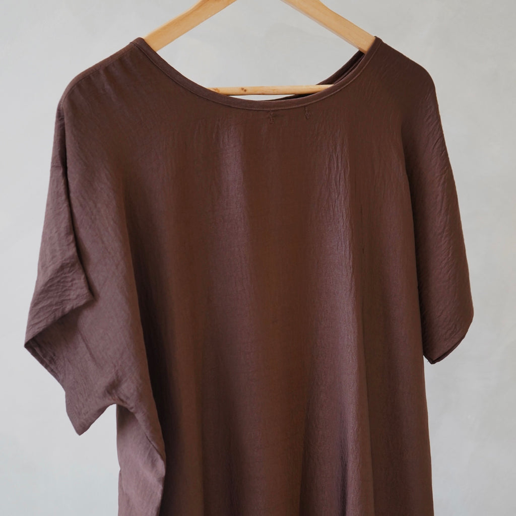 Hareer Choc Brown Sleeveless Slip Dress