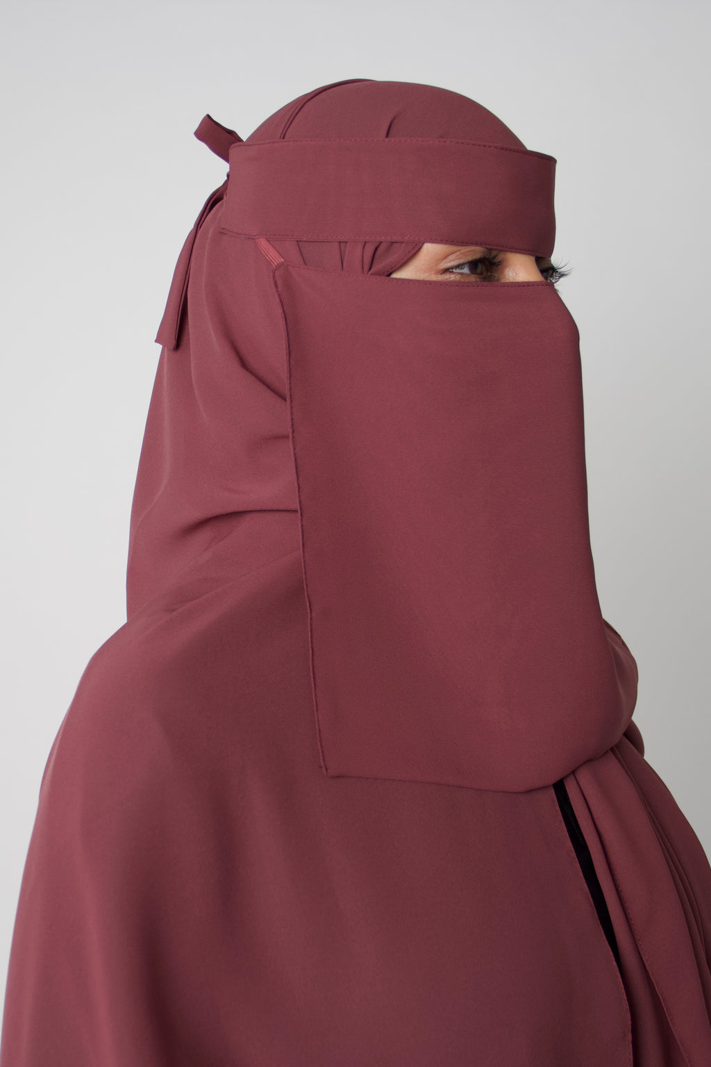 Niqab & Hijab set: rose plum