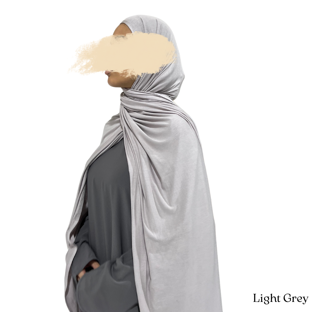 Jersey Hijab Light Grey