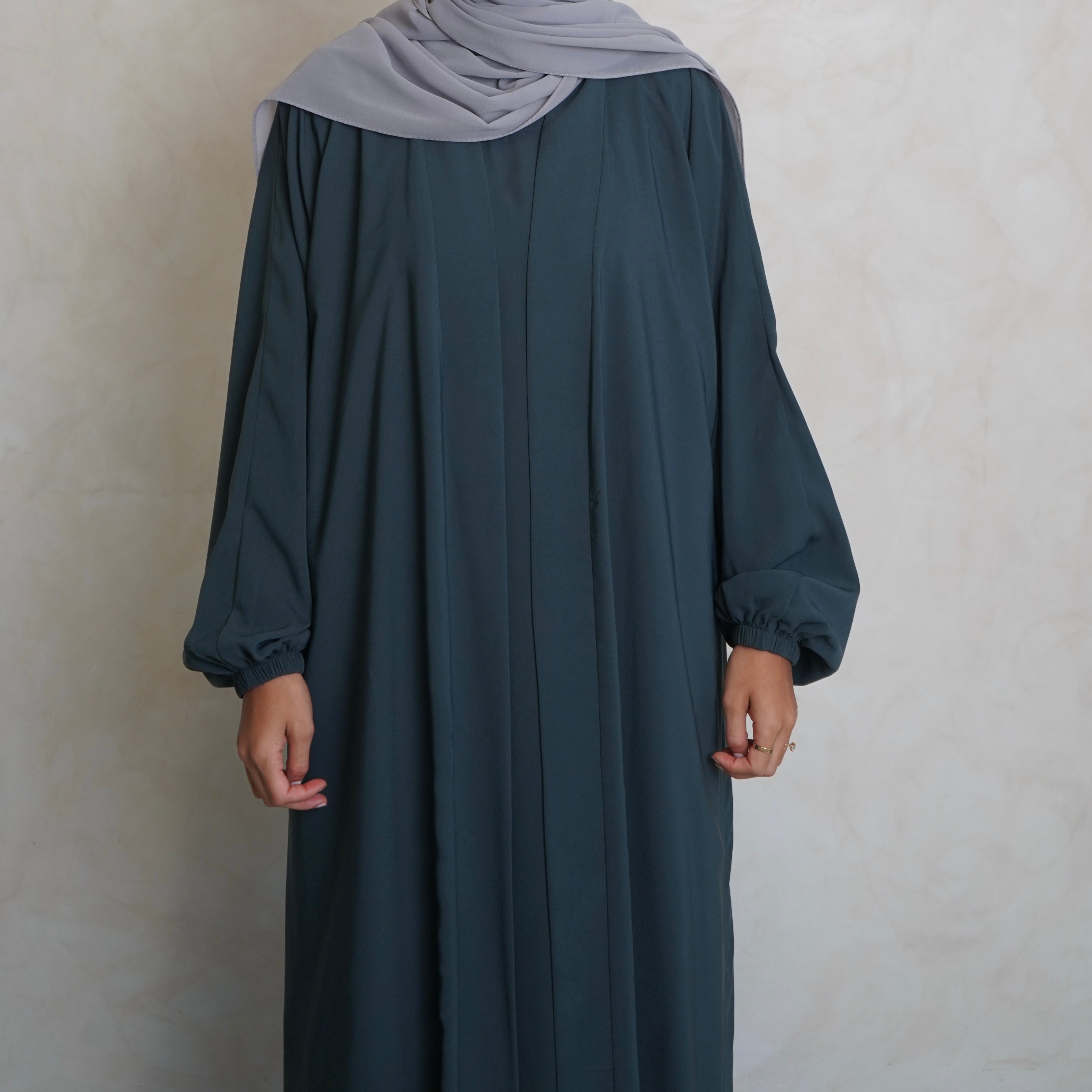 Cuffed Nubo Abaya Set Teal