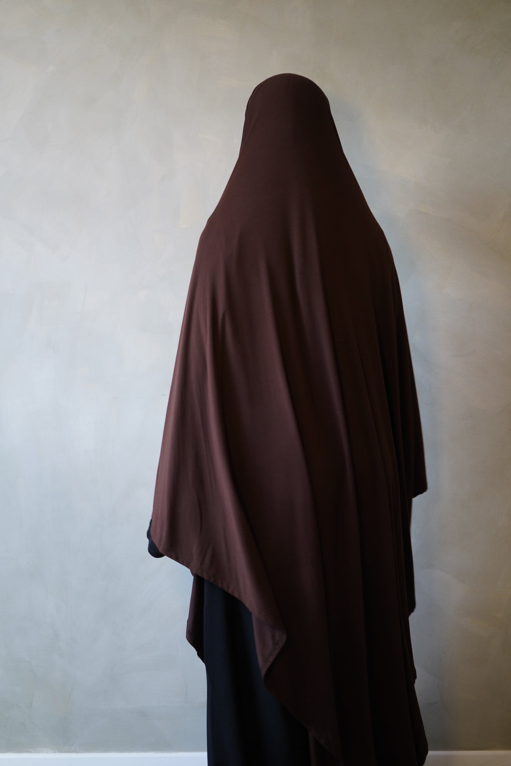 Large Choc Brown Jersey Khimar