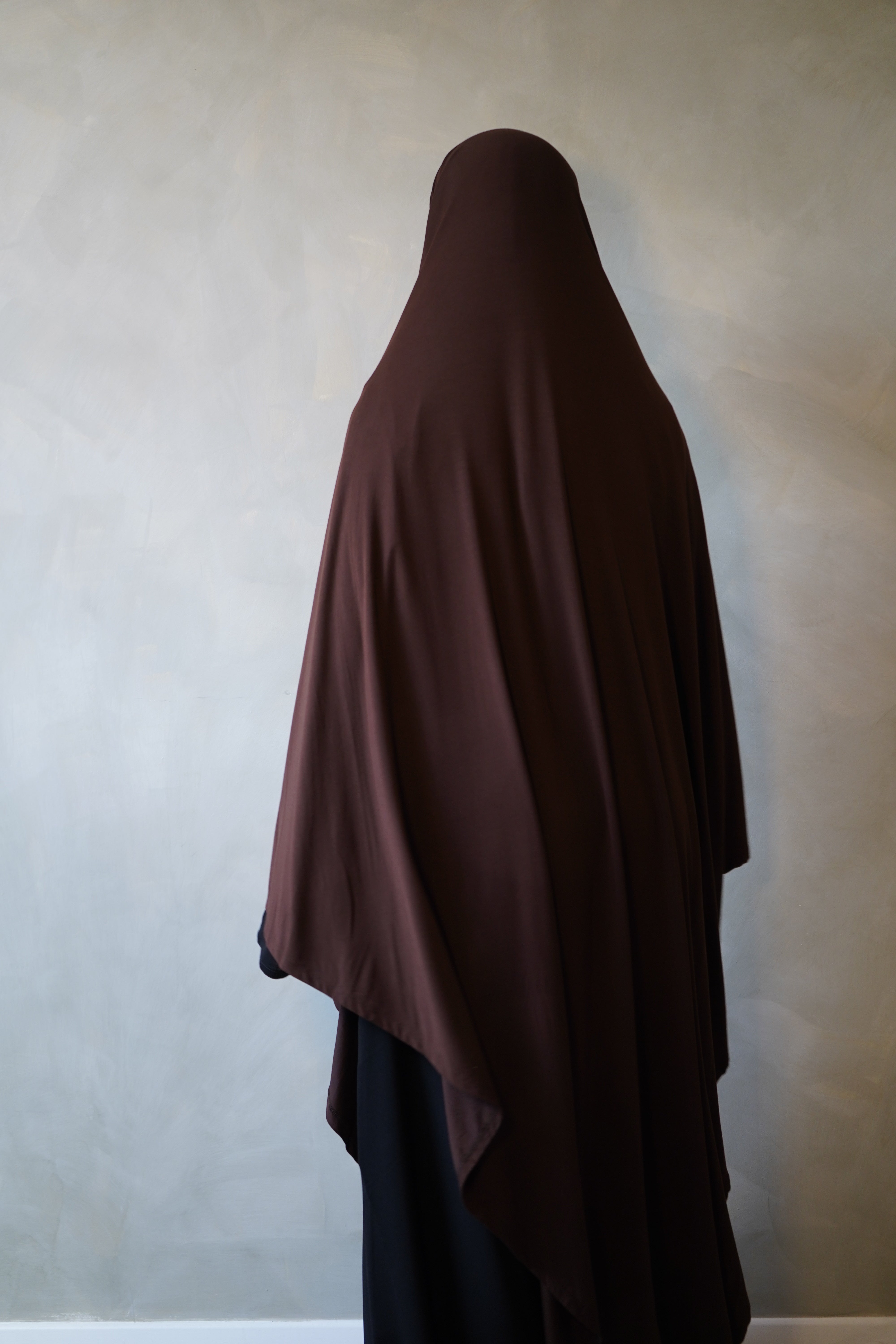 Large Choc Brown Jersey Khimar
