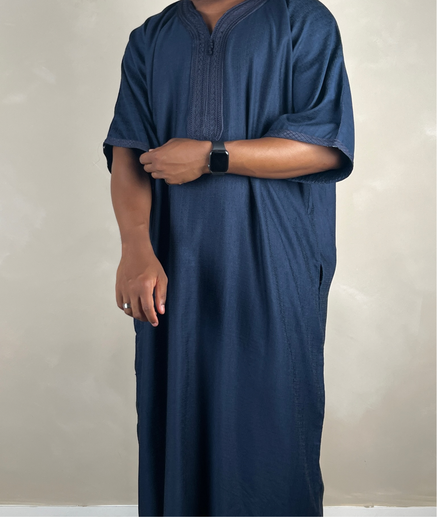 Men’s Moroccan Kaftan Navy Blue