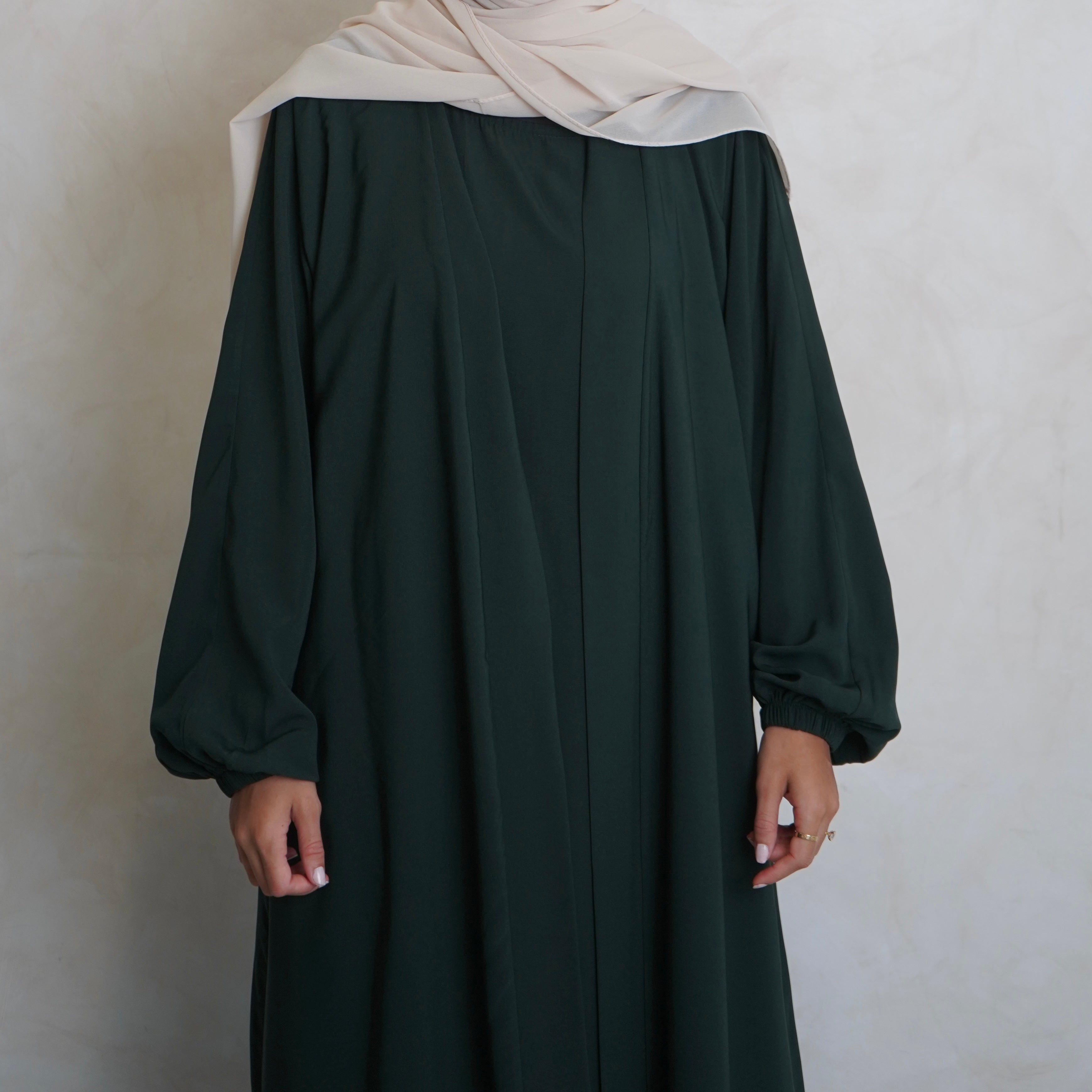 Cuffed Nubo Abaya Set Bottle Green