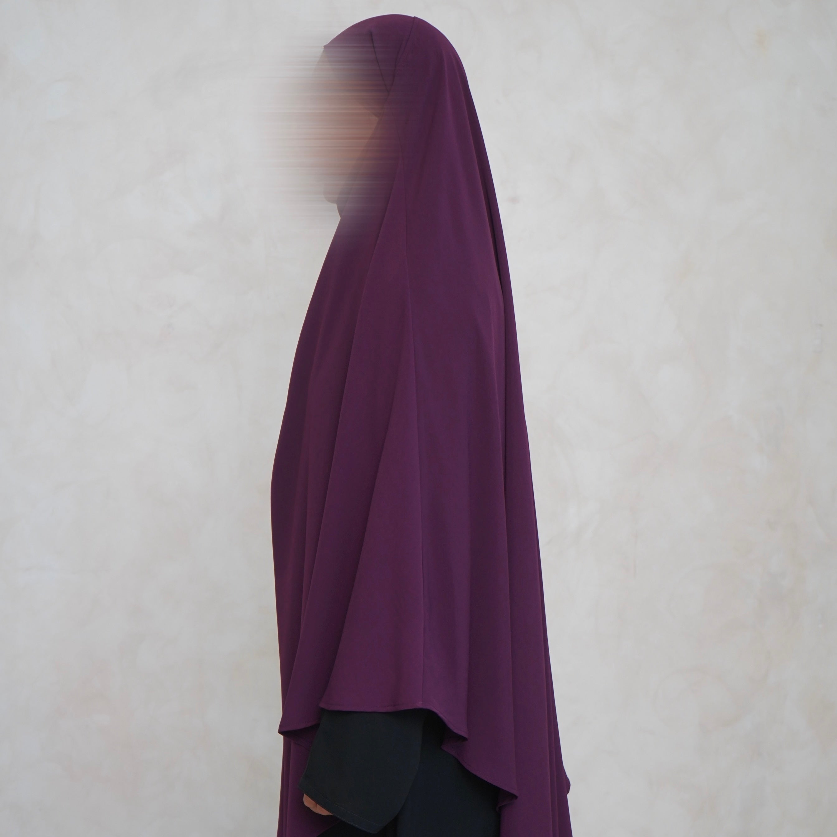 Burgundy Khimar with Niqab Ties