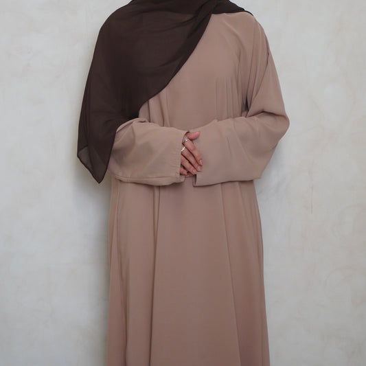 Classic A Line Abaya Cream