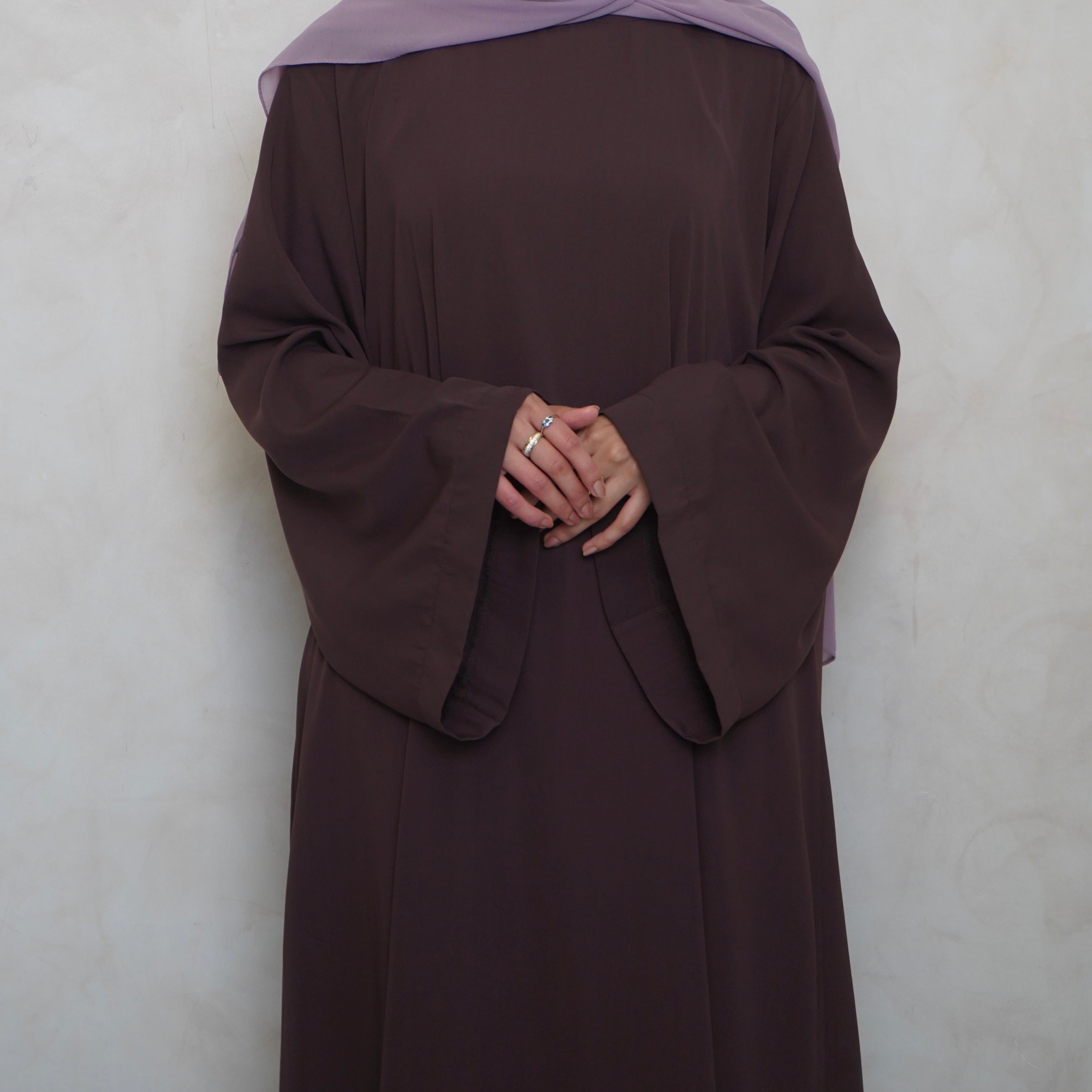 Mary’s Closed Abaya Choc Brown