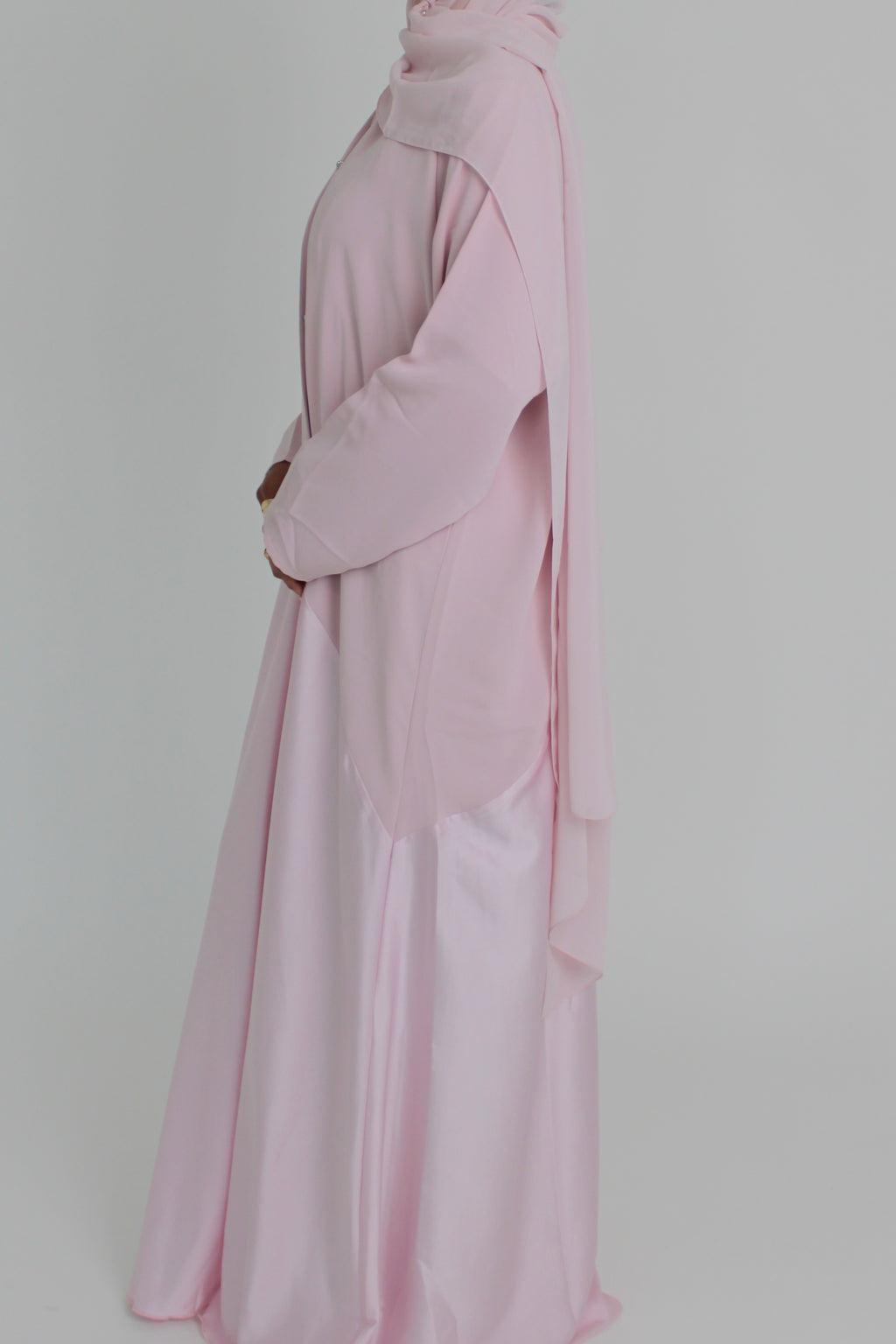 Baby Pink Silk with Matching Sheila Hijab