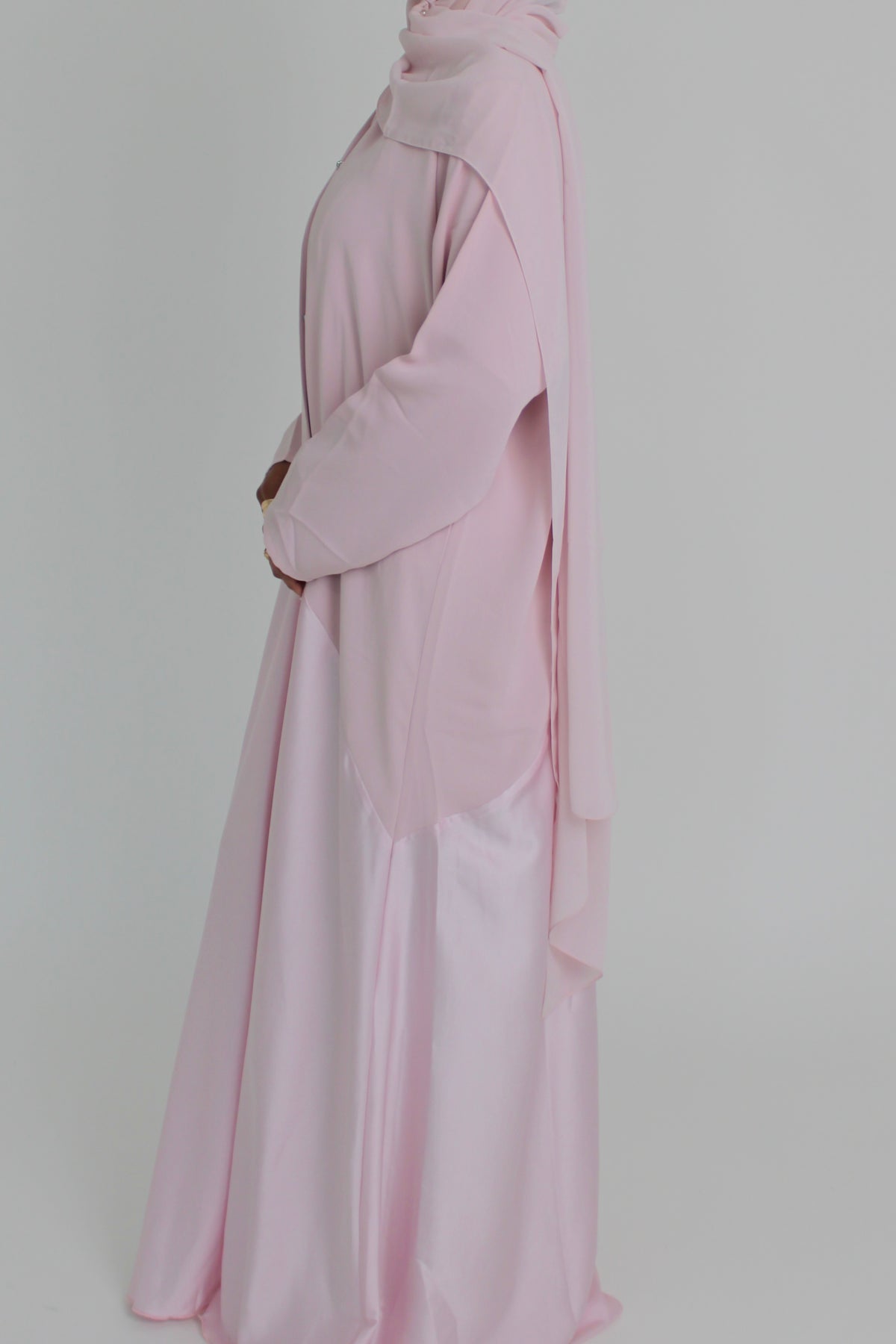 Baby Pink Silk with Matching Sheila Hijab