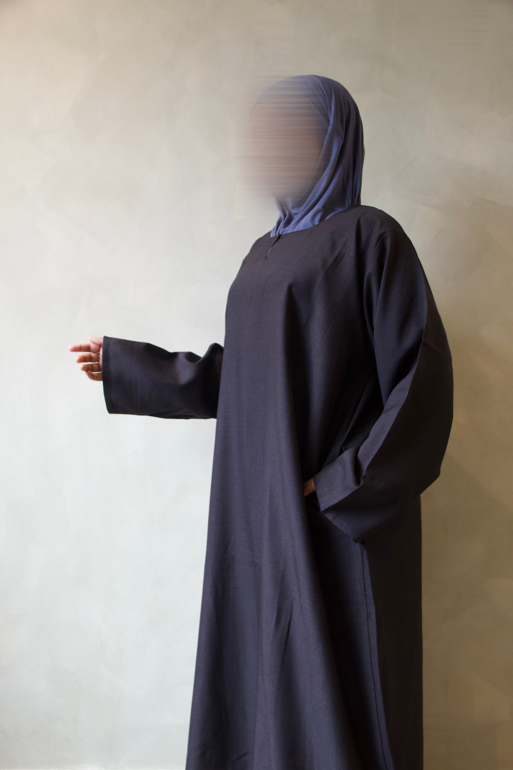 Black Charcoal Abaya with Pockets