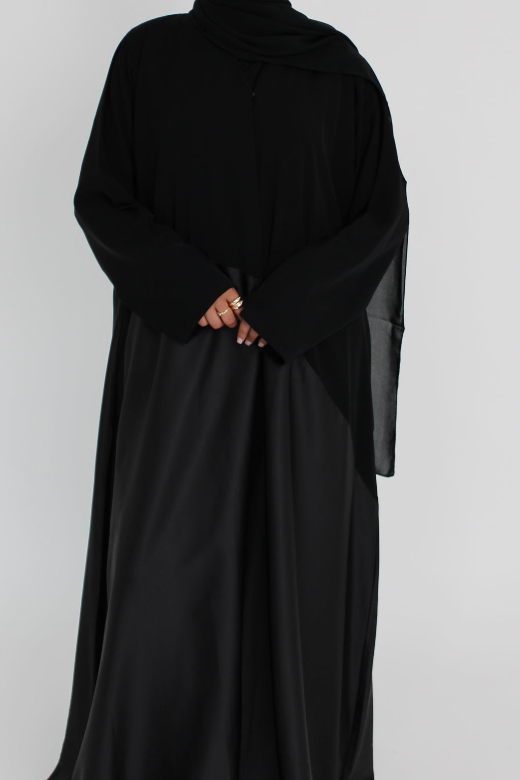 Black Silk with Matching Sheila Hijab