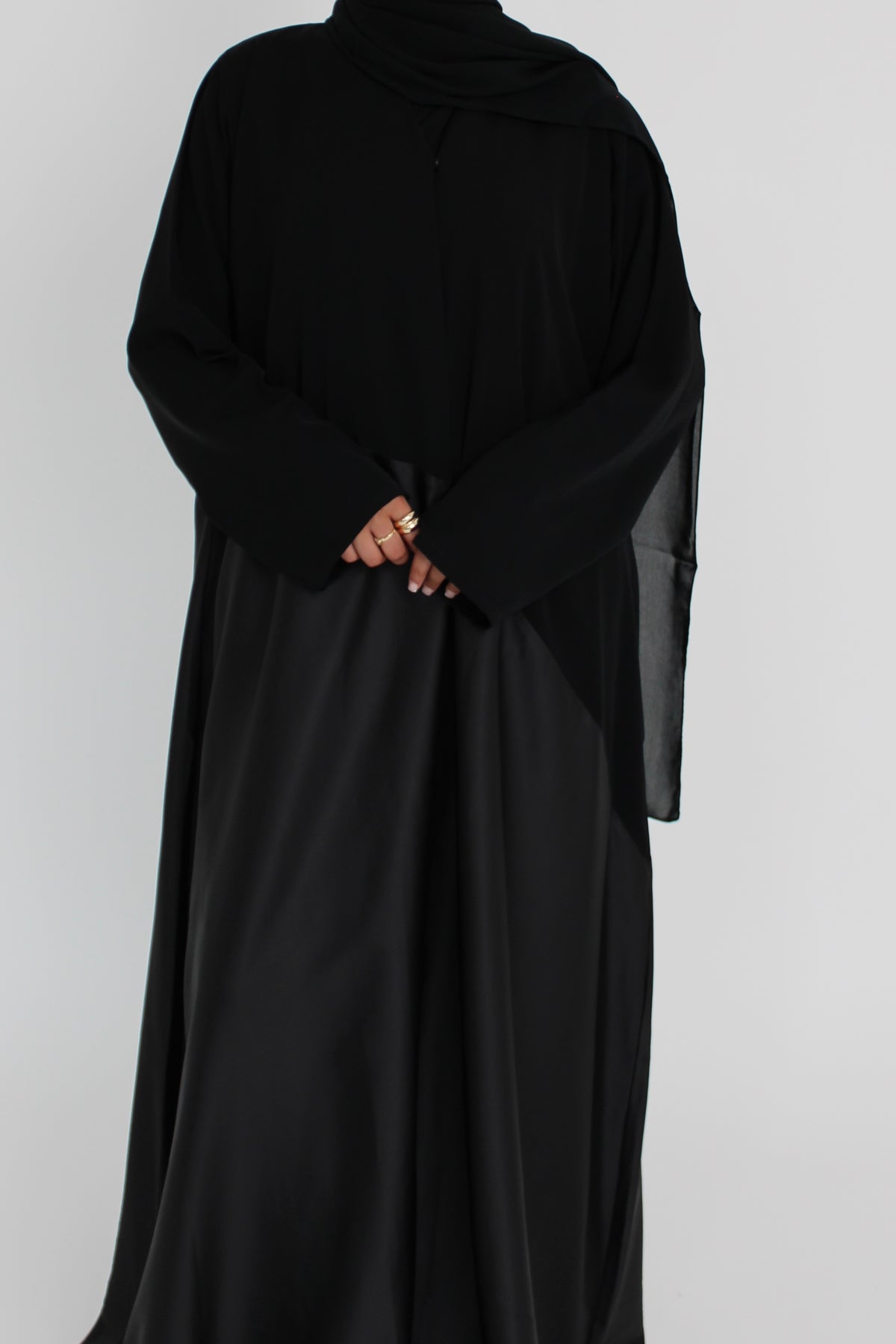Black Silk with Matching Sheila Hijab