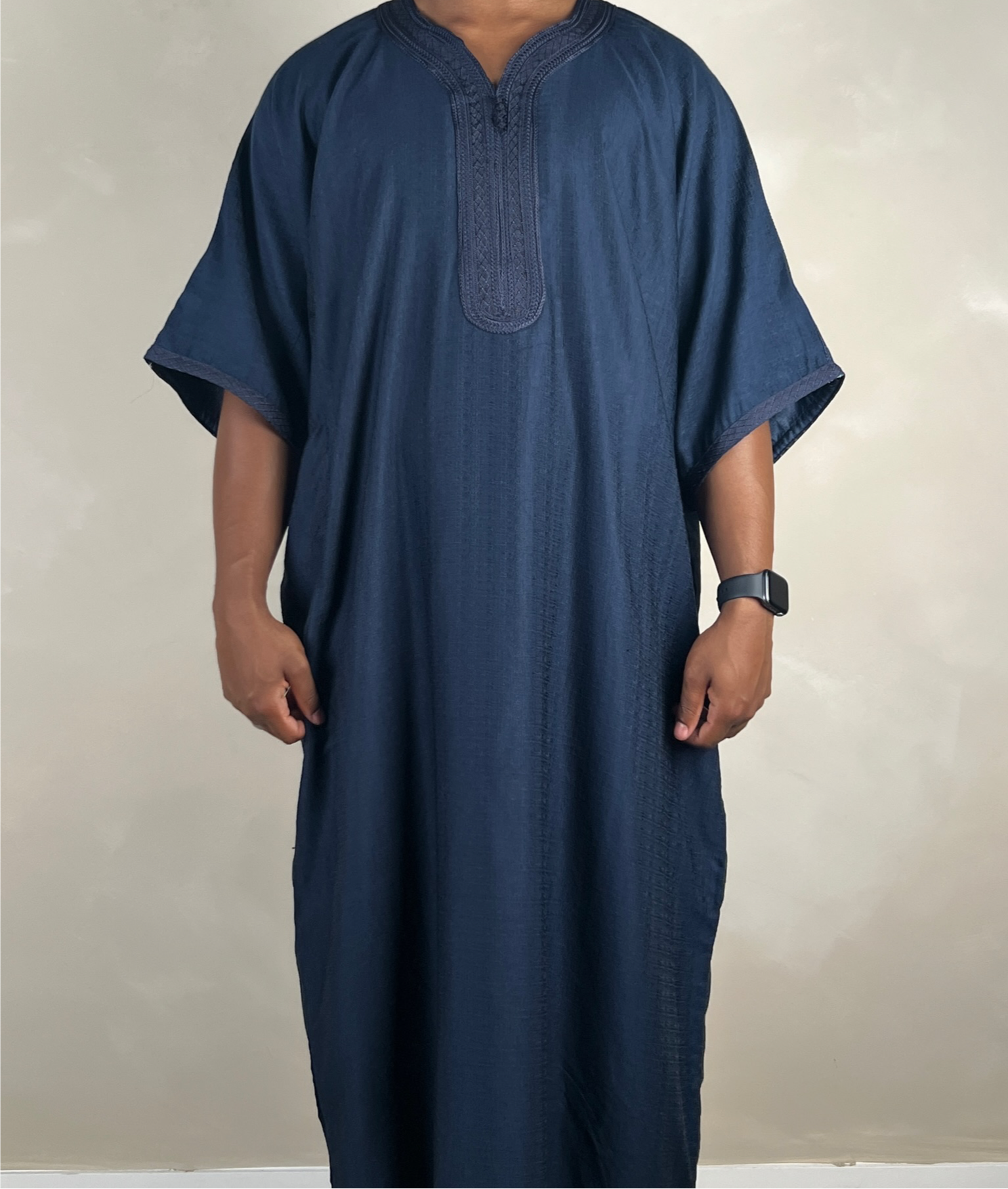 Men’s Moroccan Kaftan Navy Blue