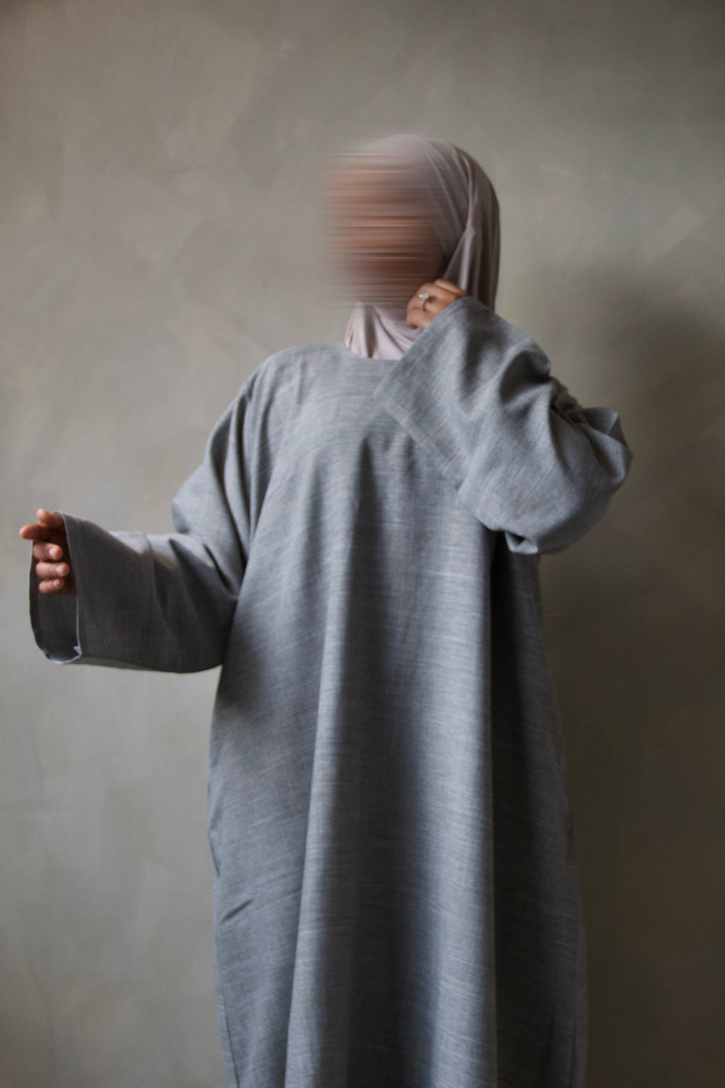 Greige Abaya with Pockets