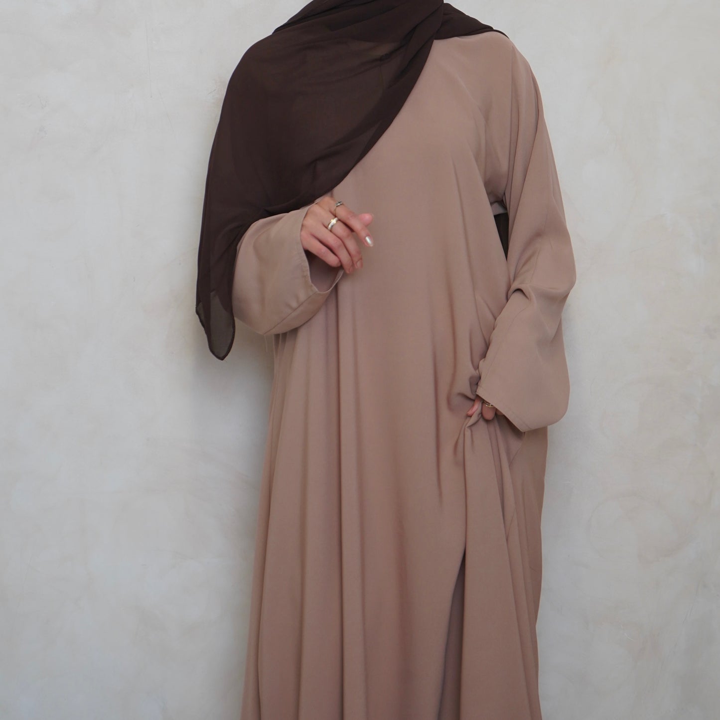 Classic A Line Abaya Cream